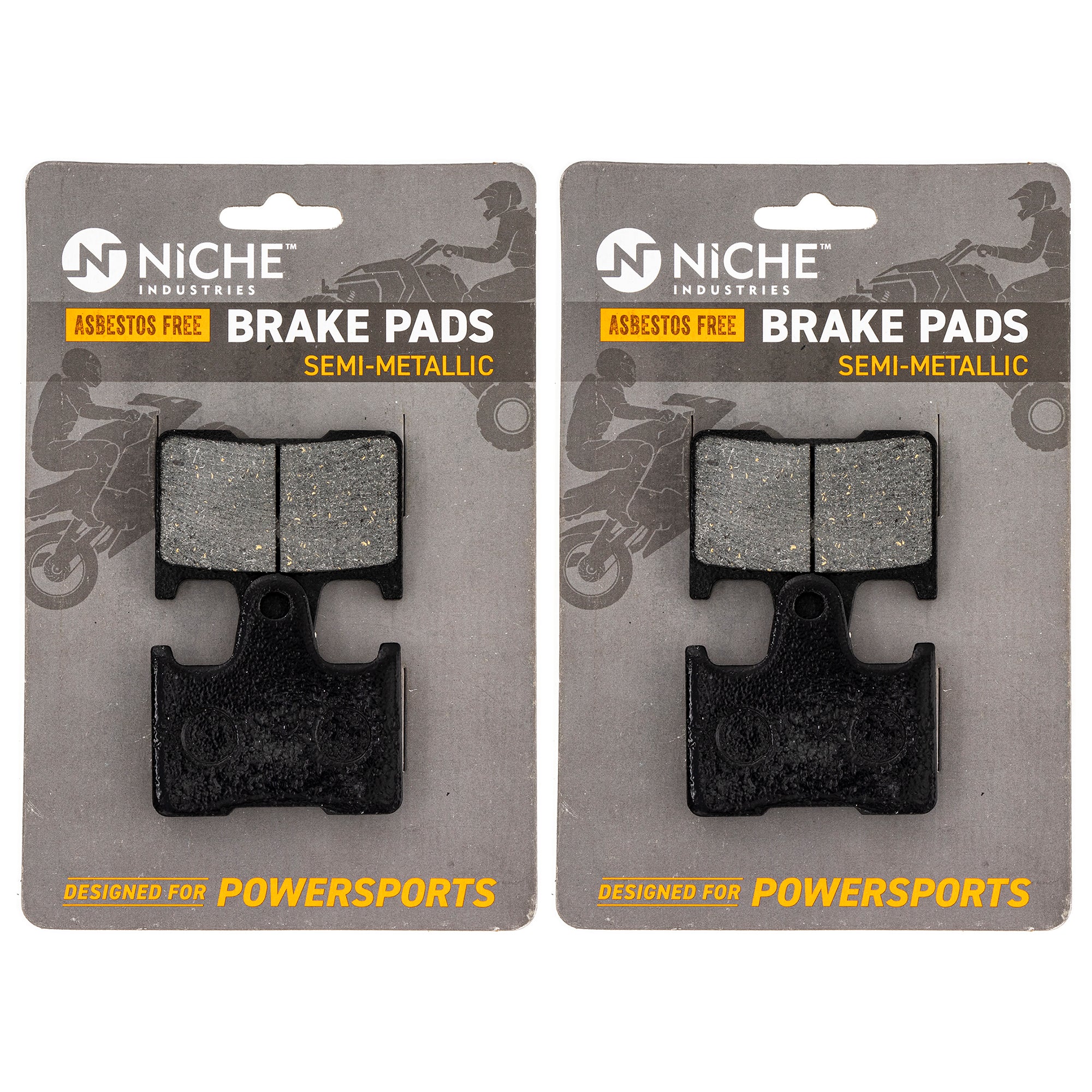 Rear Semi-Metallic Brake Pad Set 2-Pack for zOTHER Yamaha VK RX1 RX RS 8FA-W0046-01-00 NICHE 519-KPA2630D