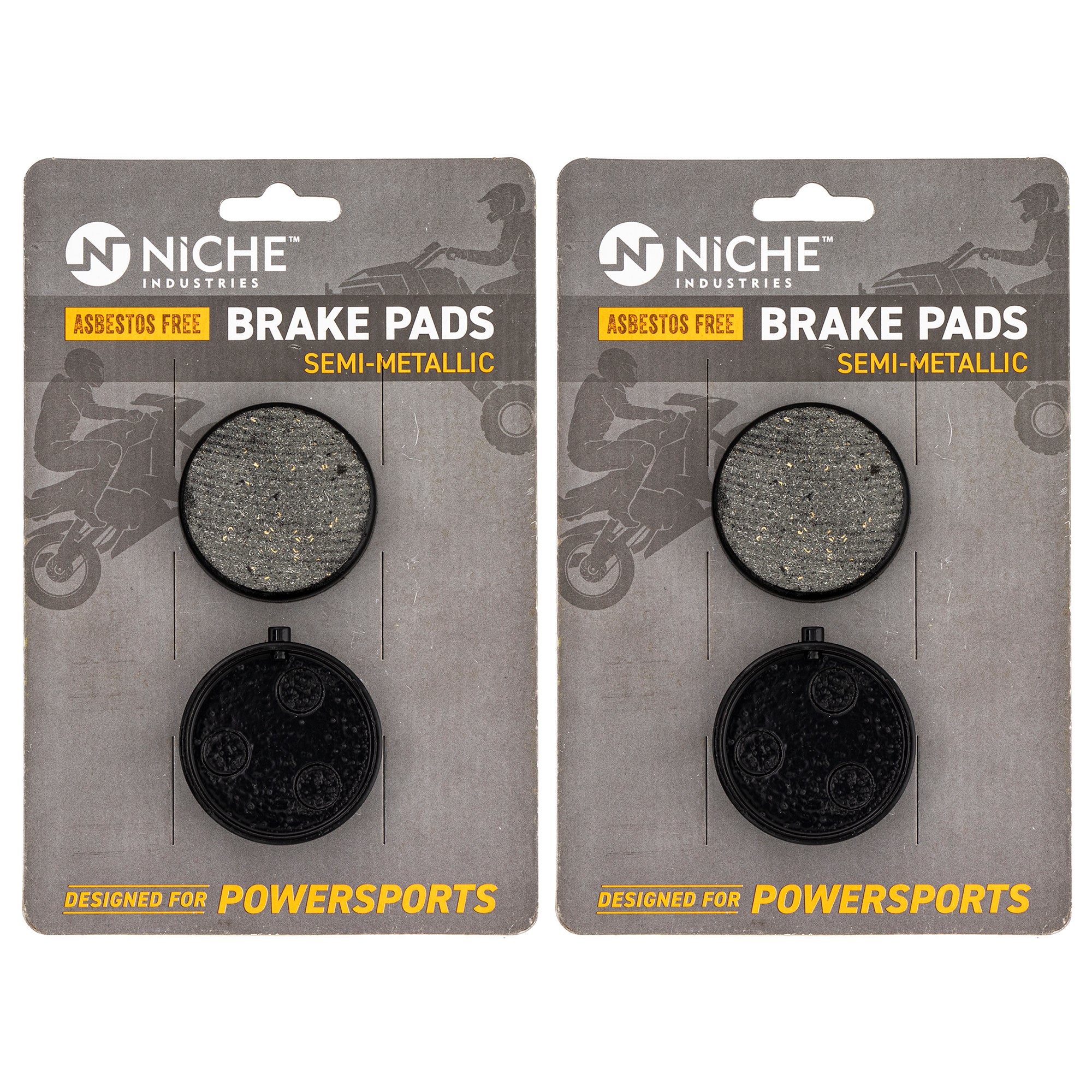 Semi-Metallic Brake Pad Set 2-Pack for zOTHER Yamaha VK540 Venture SR540 Phazer NICHE 519-KPA2642D
