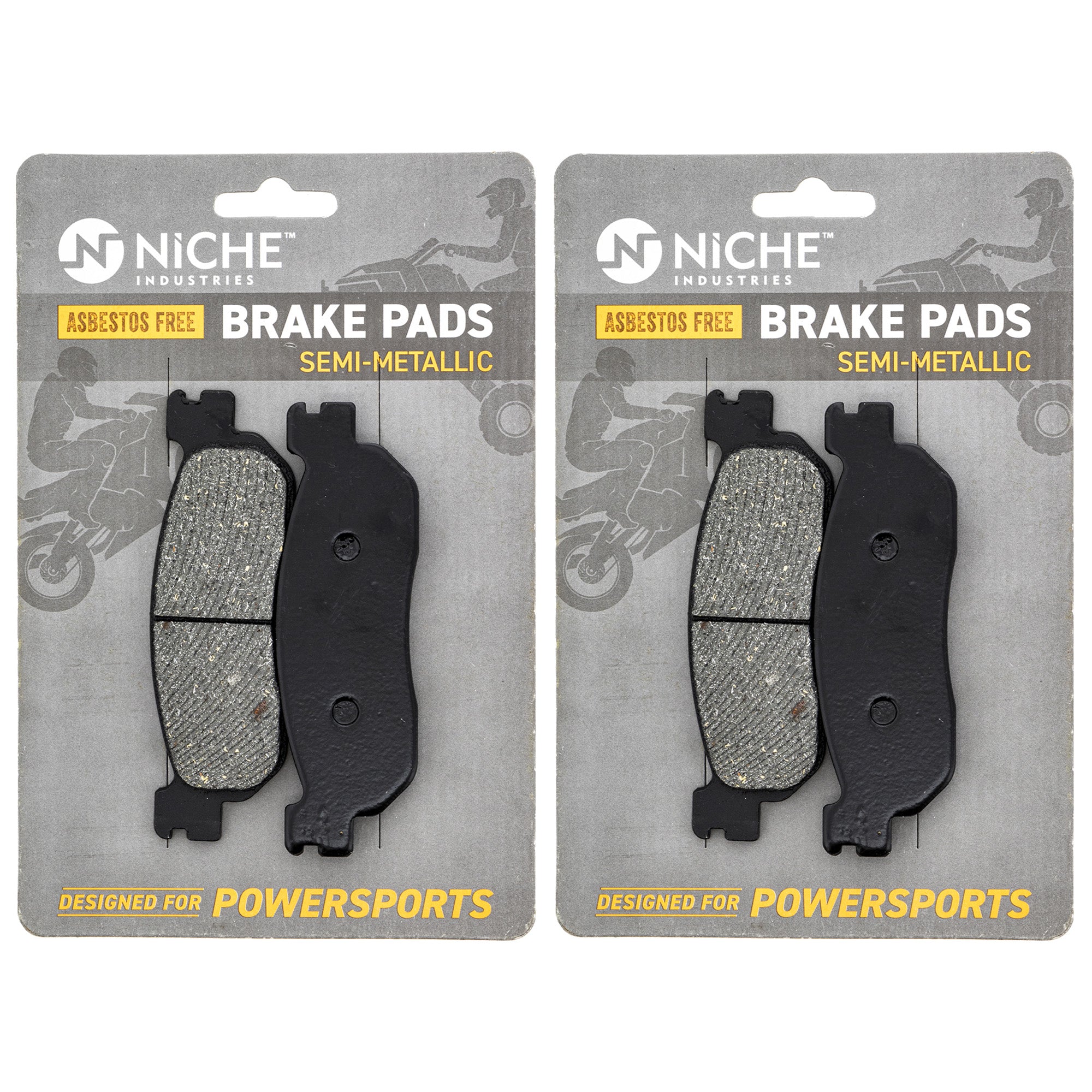 NICHE 519-KPA2644D Brake Pad Set 2-Pack for zOTHER Yamaha XT250 TW200