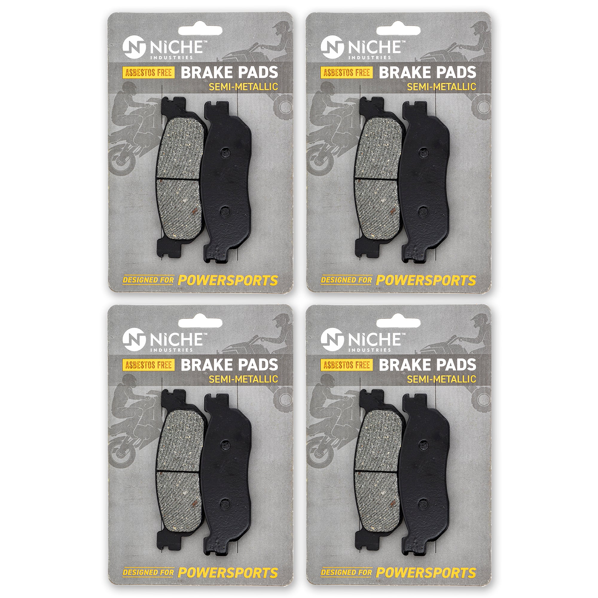 Front Semi-Metallic Brake Pad Set 4-Pack for zOTHER Yamaha XT250 TW200 Serow NICHE 519-KPA2644D