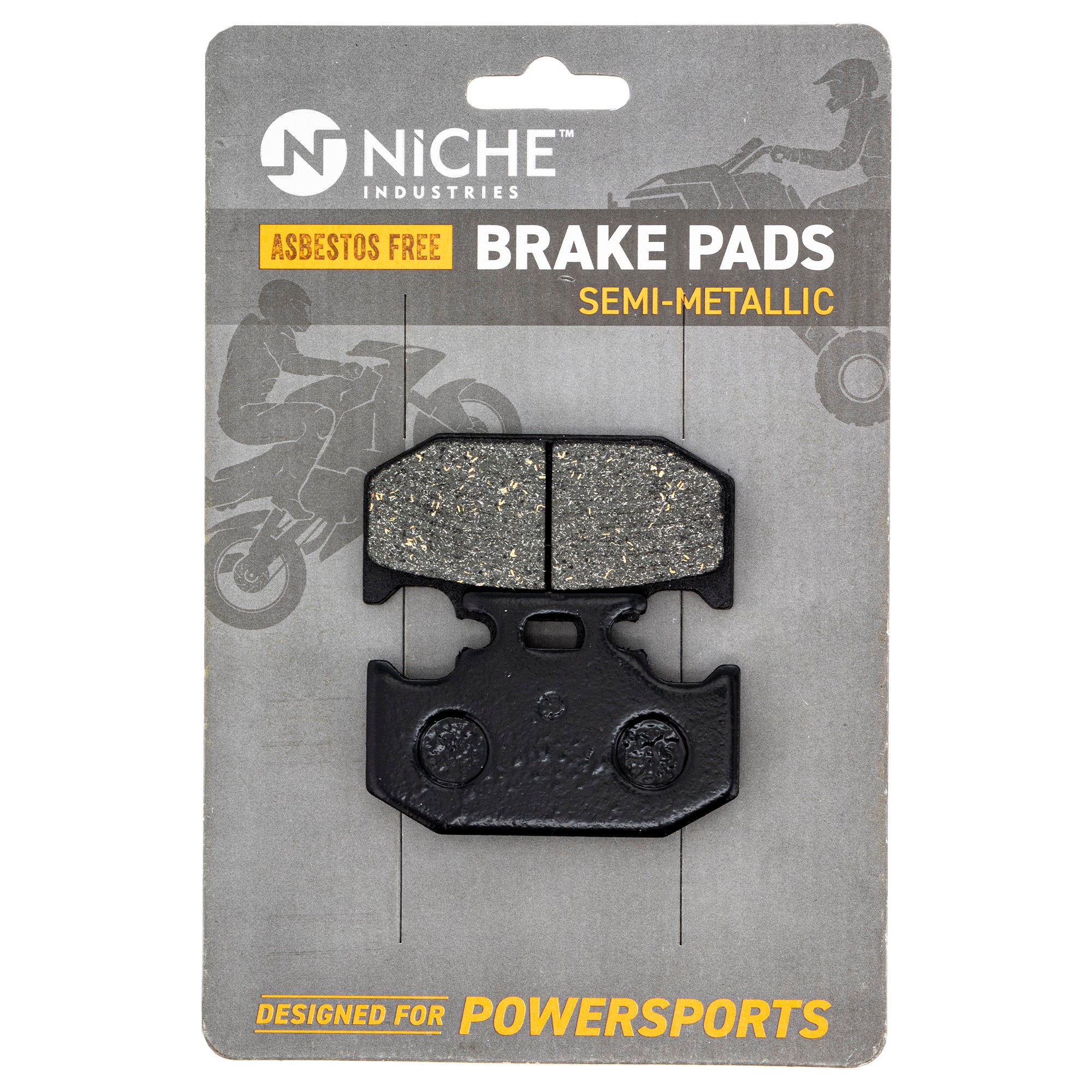 Rear Semi-Metallic Brake Pad Set for Yamaha TTR250 TTR225 5GF-W0046-00-00 NICHE 519-KPA2648D