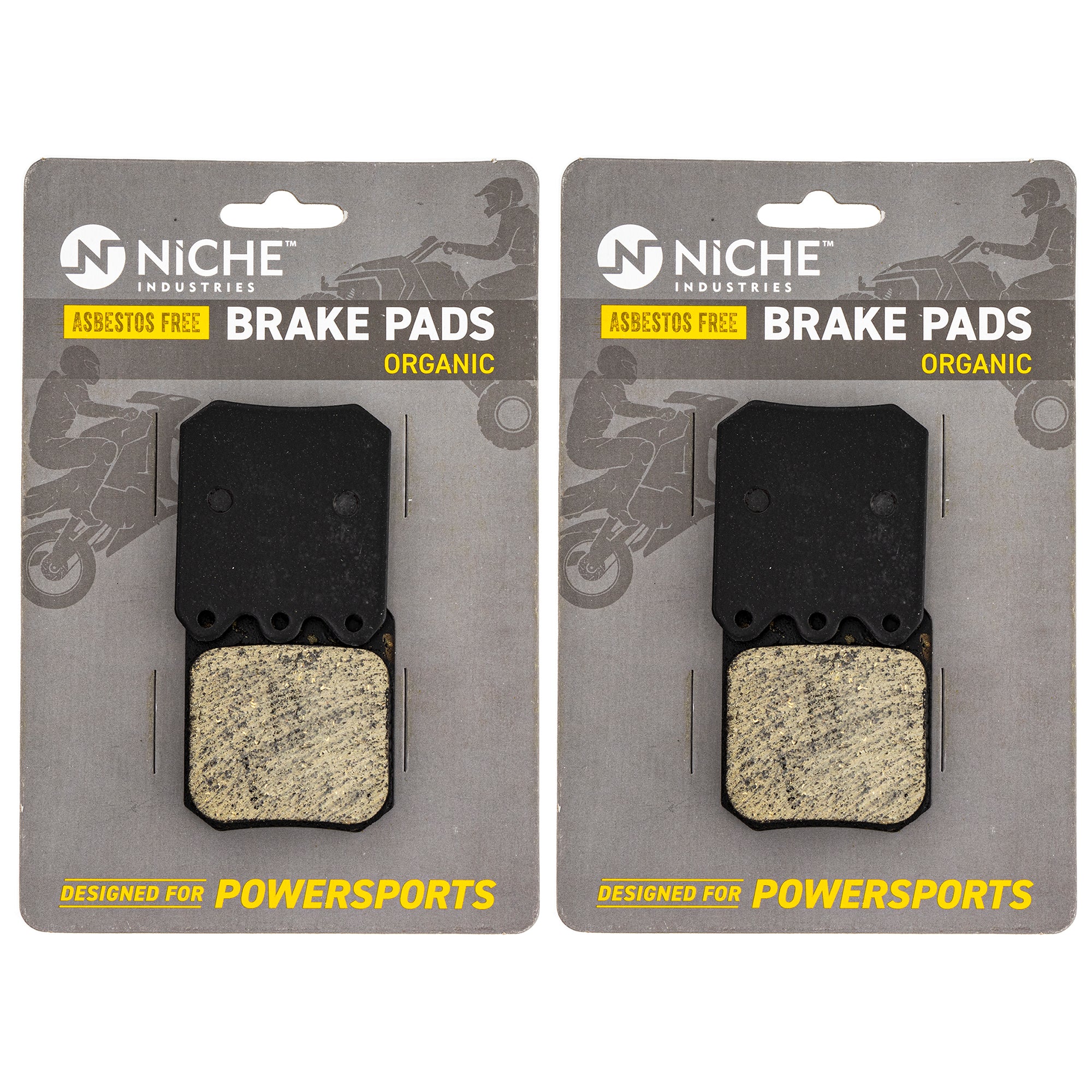 Rear Organic Brake Pad Set 2-Pack for Arctic Cat Textron Cat 1702-429 0702-229 NICHE 519-KPA2652D