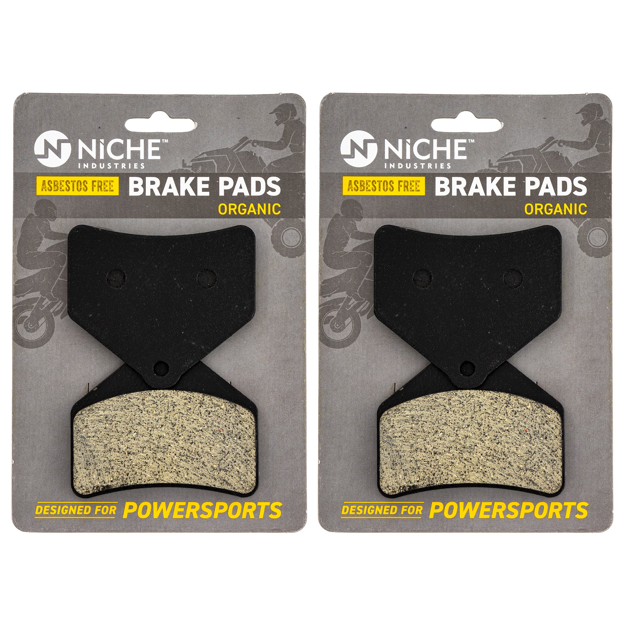 Rear Organic Brake Pad Set 2-Pack for Arctic Cat Textron Cat 0702-563 1602-465 NICHE 519-KPA2653D