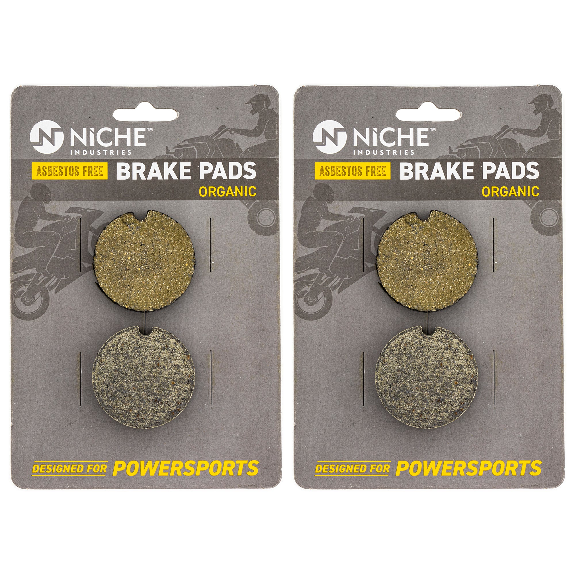 Rear Organic Brake Pad Set 2-Pack for Arctic Cat Textron Cat 0702-264 0702-254 0602-715 NICHE 519-KPA2654D