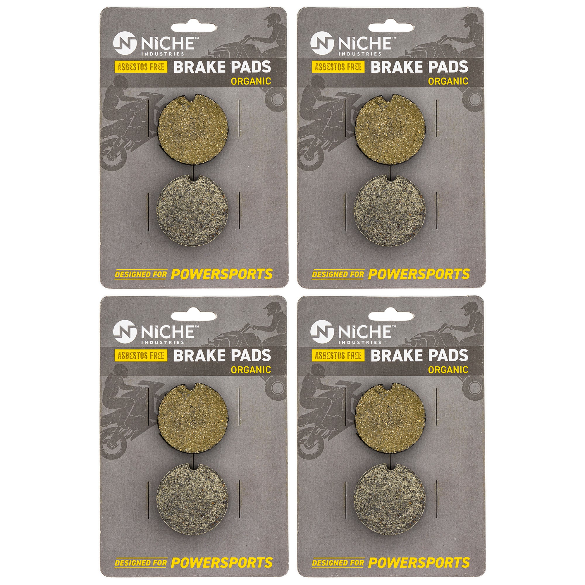 Rear Brake Pads Set 4-Pack for Arctic Cat Textron Cat 0702-264 0702-254 0602-715 0602-496 NICHE 519-KPA2654D