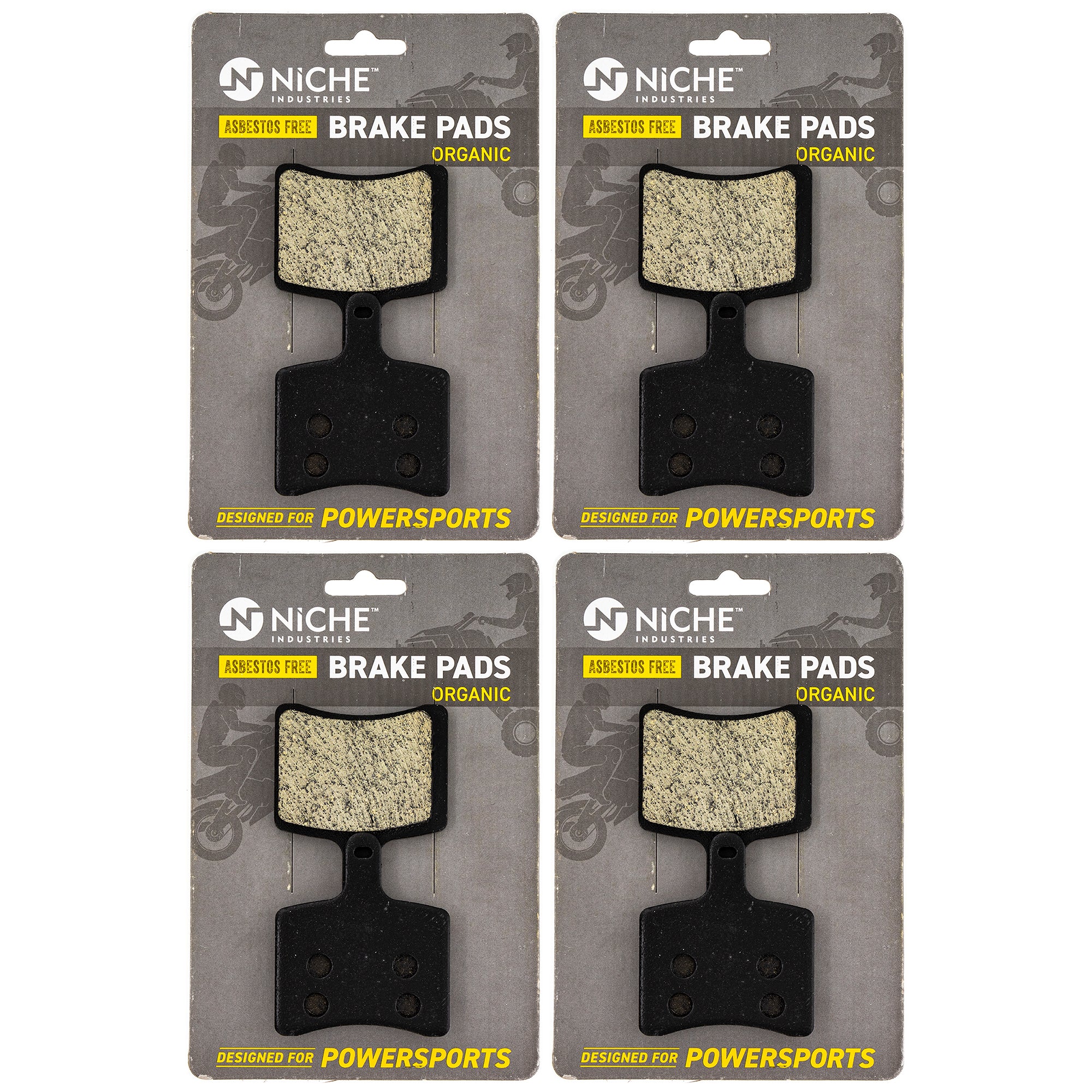 Rear Organic Brake Pad Set 4-Pack for zOTHER Arctic Cat Textron Cat 3602-017 2602-590 NICHE 519-KPA2655D