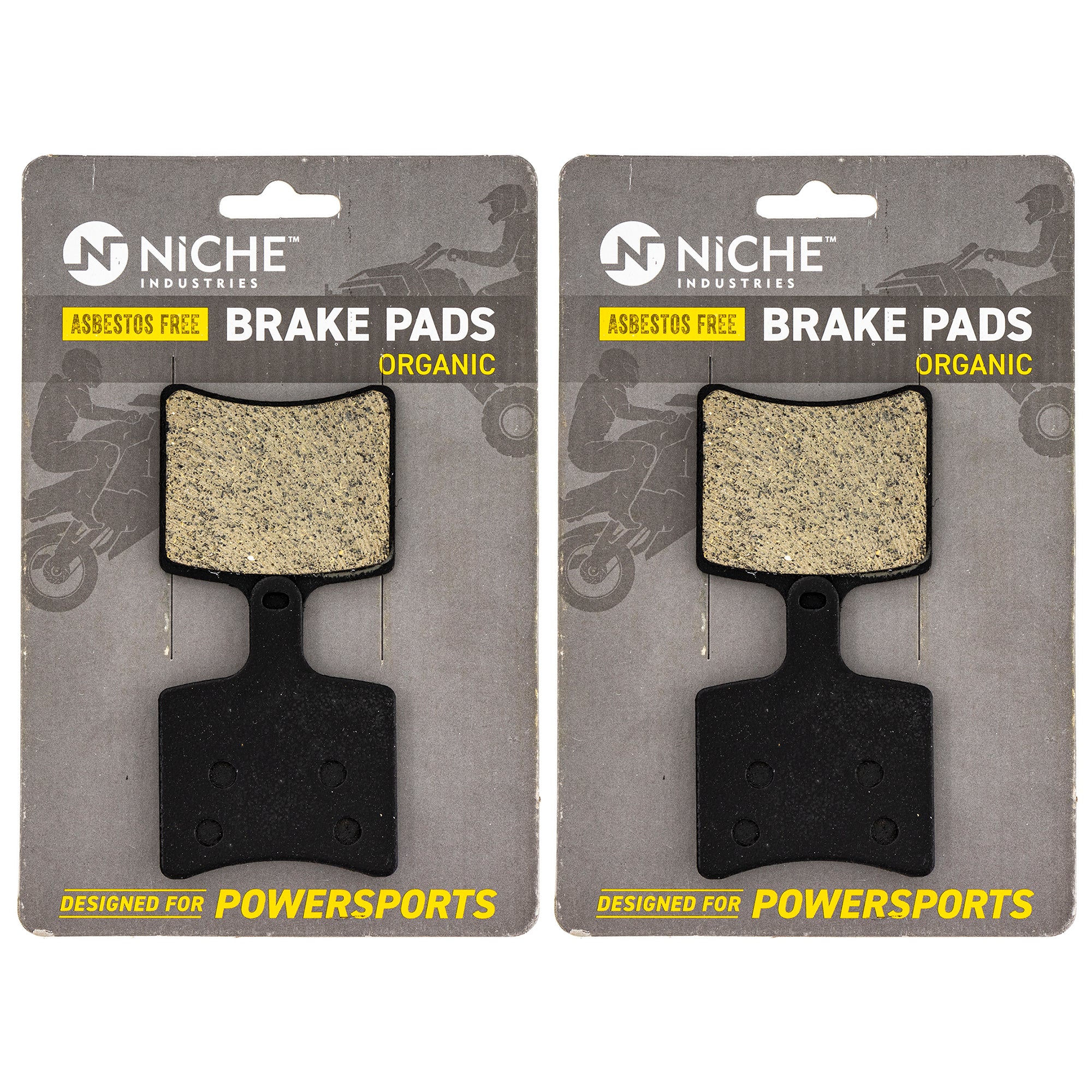 Rear Organic Brake Pad Set 2-Pack for Arctic Cat Textron Cat 3602-061 NICHE 519-KPA2656D