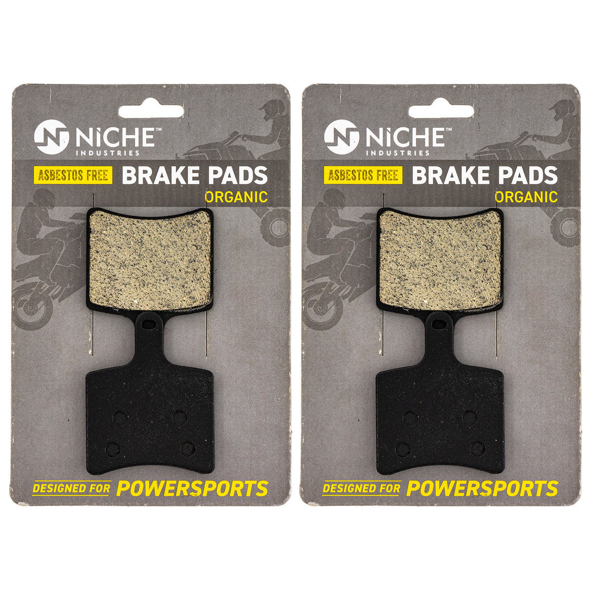 Rear Organic Brake Pad Set 2-Pack for Arctic Cat Textron Cat 3602-061 NICHE 519-KPA2656D
