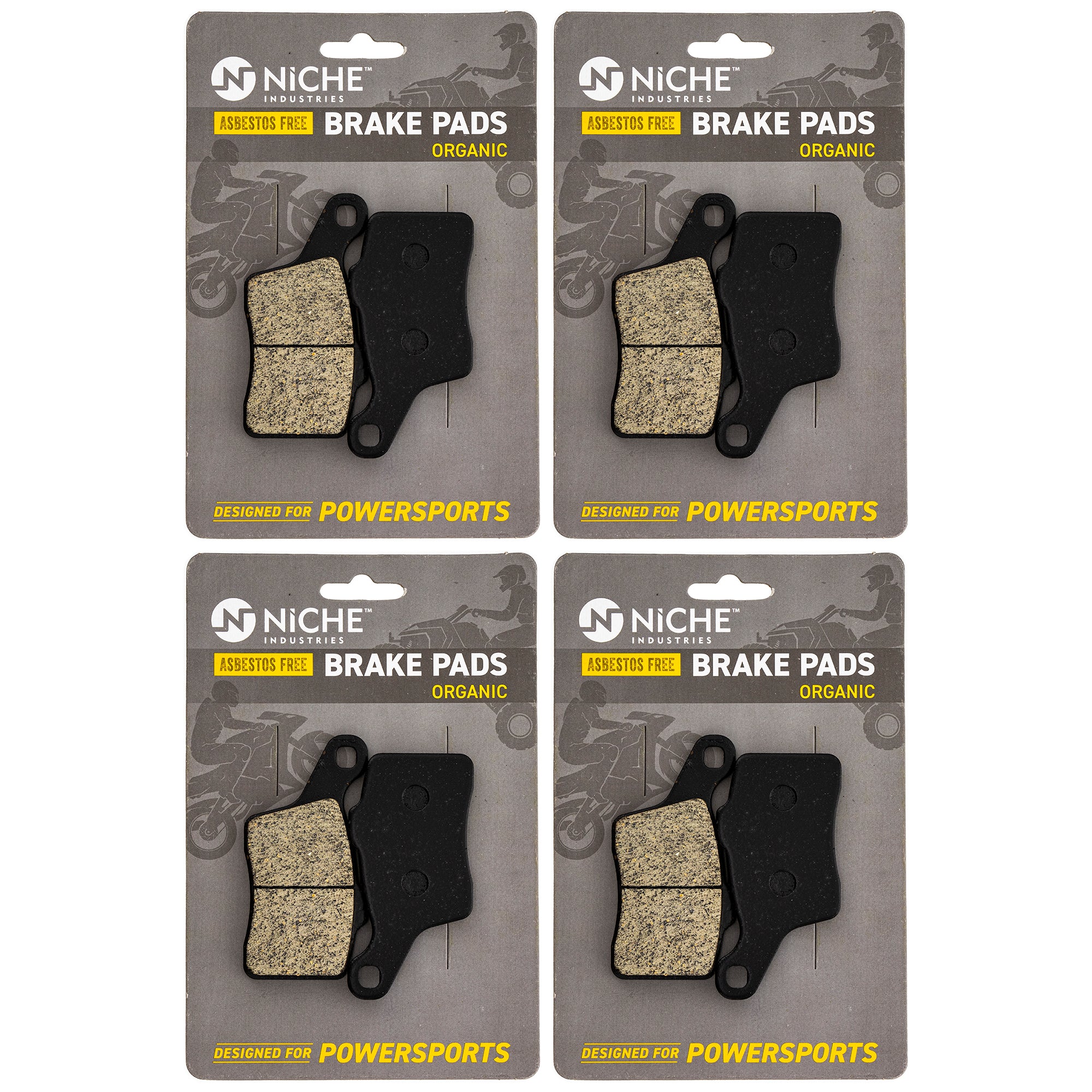 Rear Brake Pads Set 4-Pack for zOTHER BRP Can-Am Ski-Doo Sea-Doo Tundra Summit 507032473 NICHE 519-KPA2657D