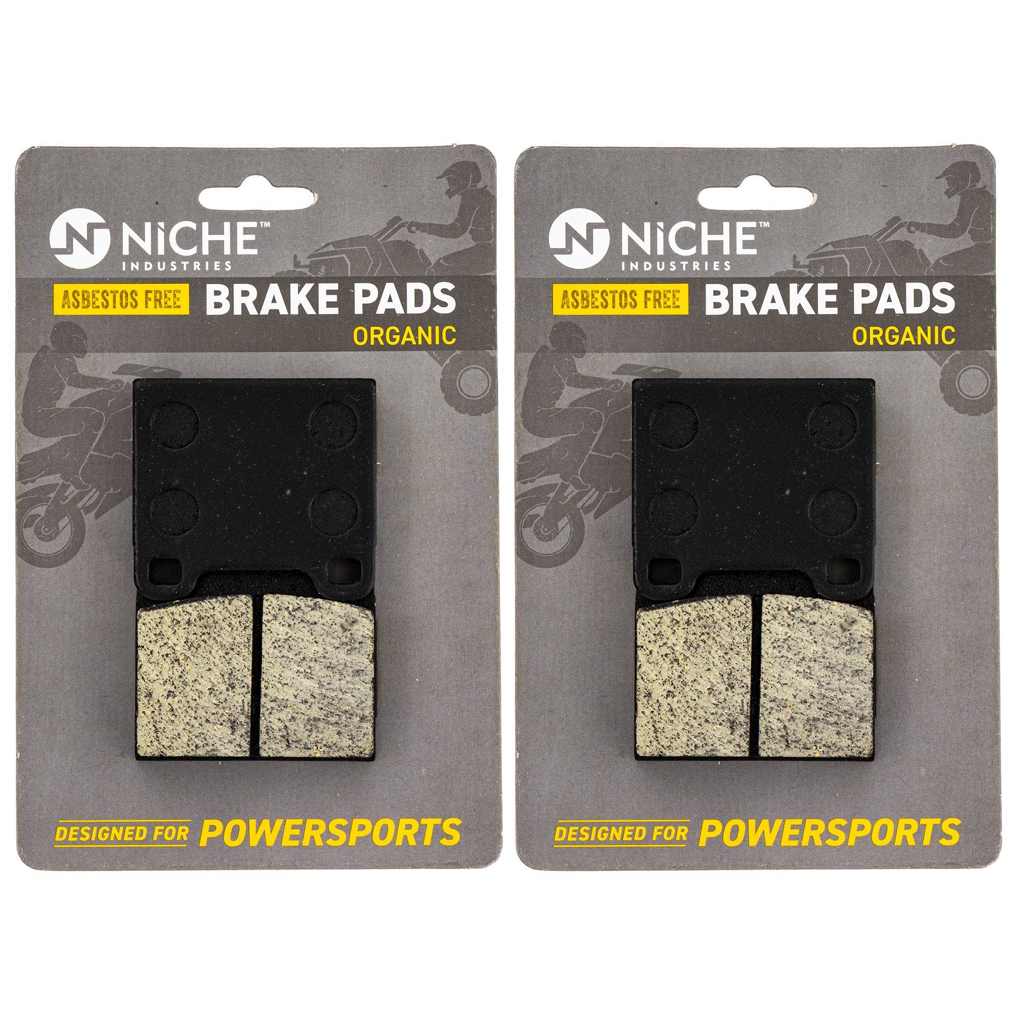 Rear Organic Brake Pad Set 2-Pack for BRP Can-Am Ski-Doo Sea-Doo Tundra Touring Summit NICHE 519-KPA2658D