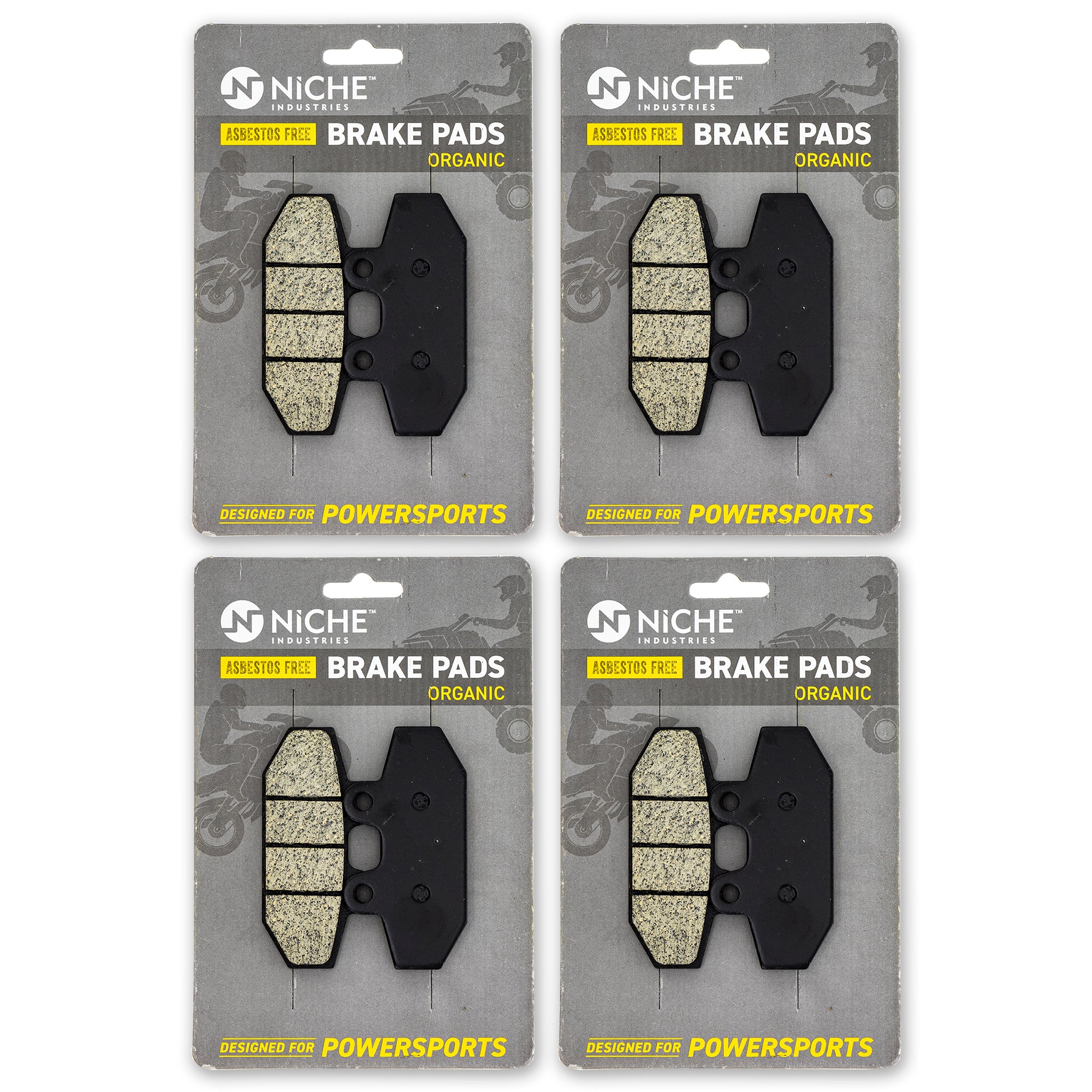 Rear Brake Pads Set 4-Pack for Harley-Davidson Street Sport Softail Low 41300197 NICHE 519-KPA2659D