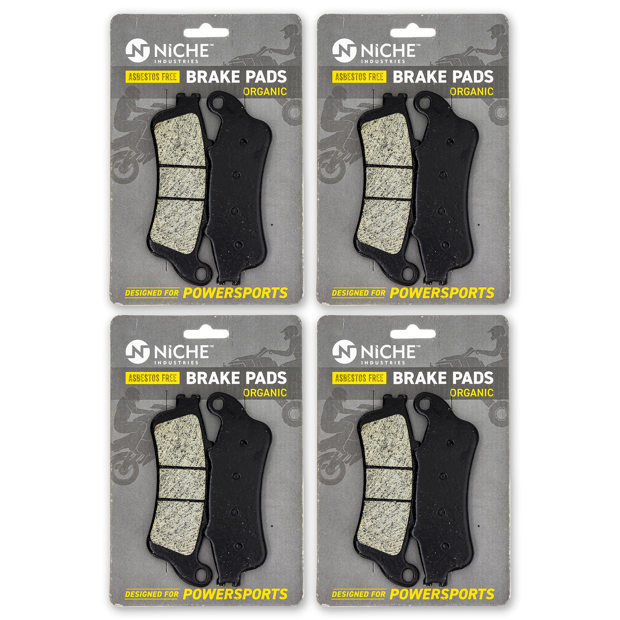 Rear Brake Pads Set 4-Pack for zOTHER Honda Goldwing 06435-MCA-026 06435-MCA-016 NICHE 519-KPA2651D