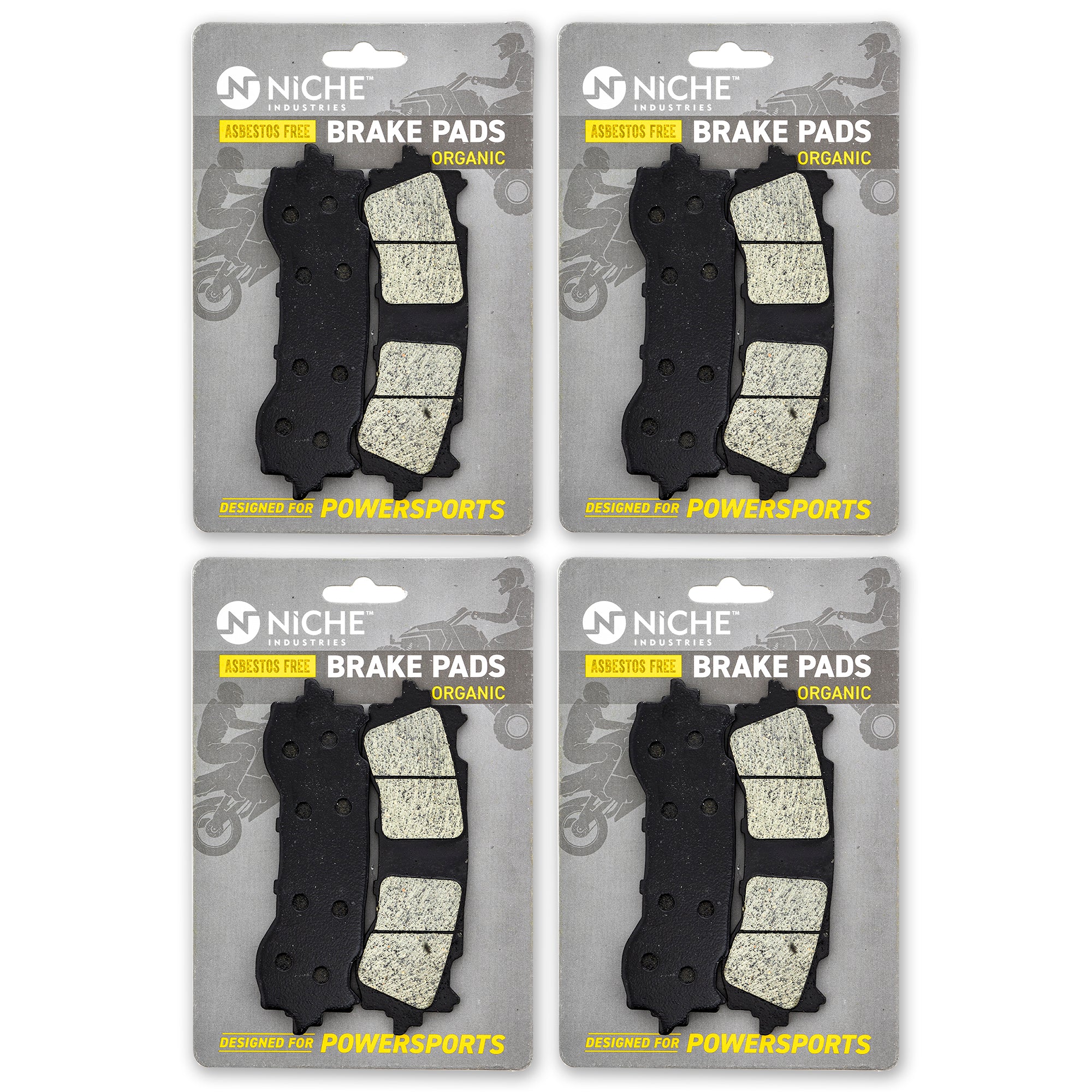 Front Brake Pads Set 4-Pack for Honda Goldwing 06455-MKC-A01 NICHE 519-KPA2663D