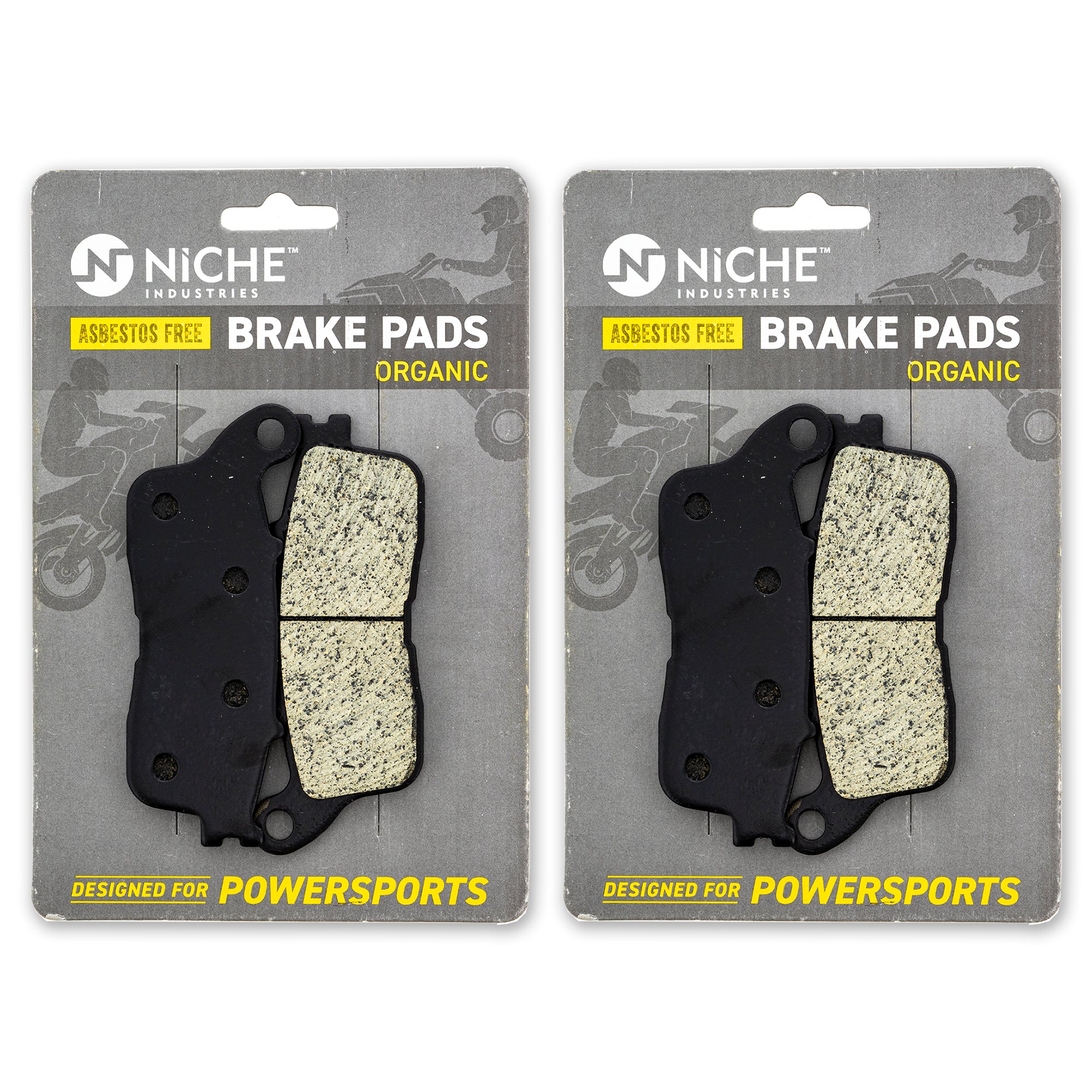 Rear Organic Brake Pad Set 2-Pack for zOTHER Honda Interceptor 06435-MGE-D02 NICHE 519-KPA2665D