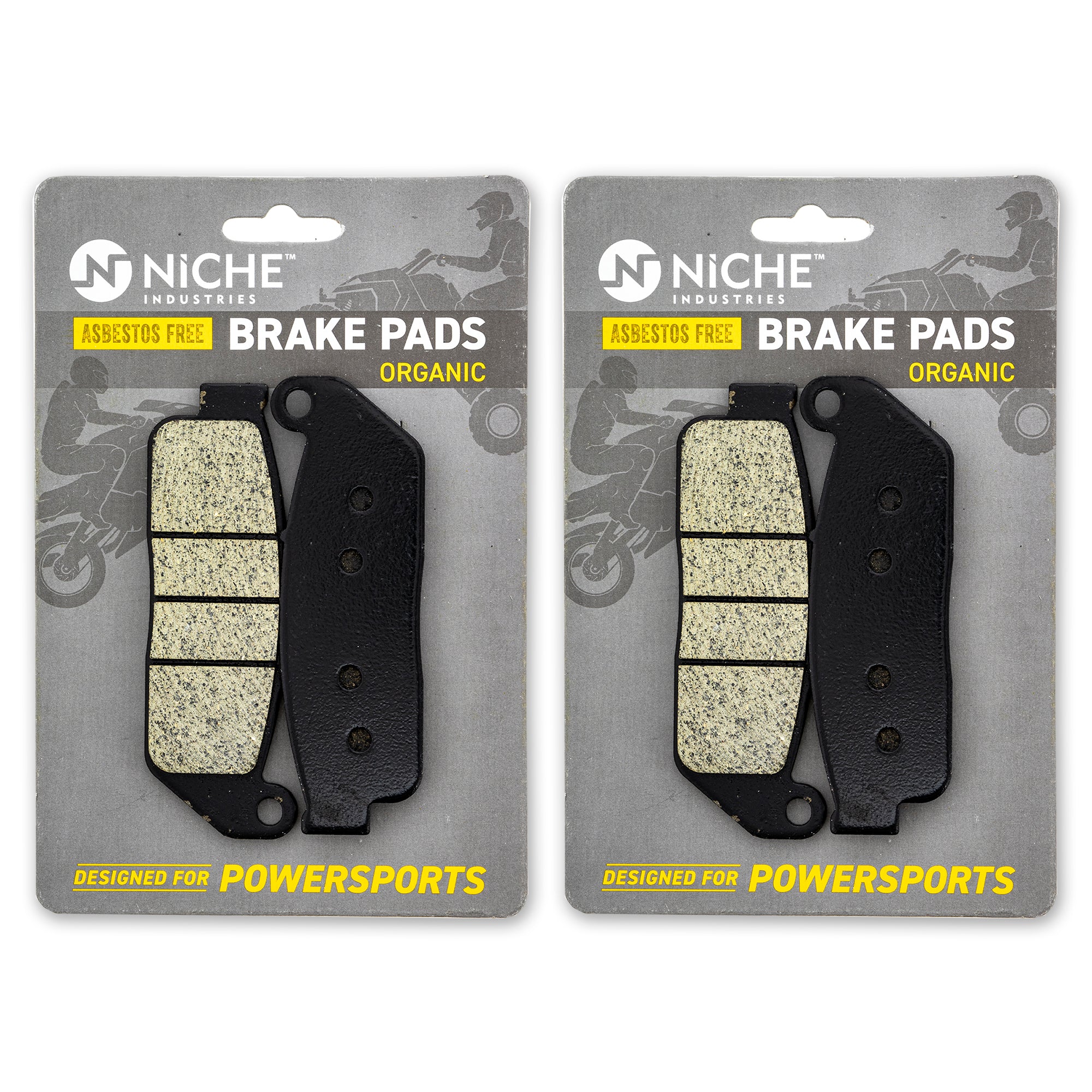 Front Organic Brake Pad Set 2-Pack for Indian Scout 2205849 NICHE 519-KPA2666D