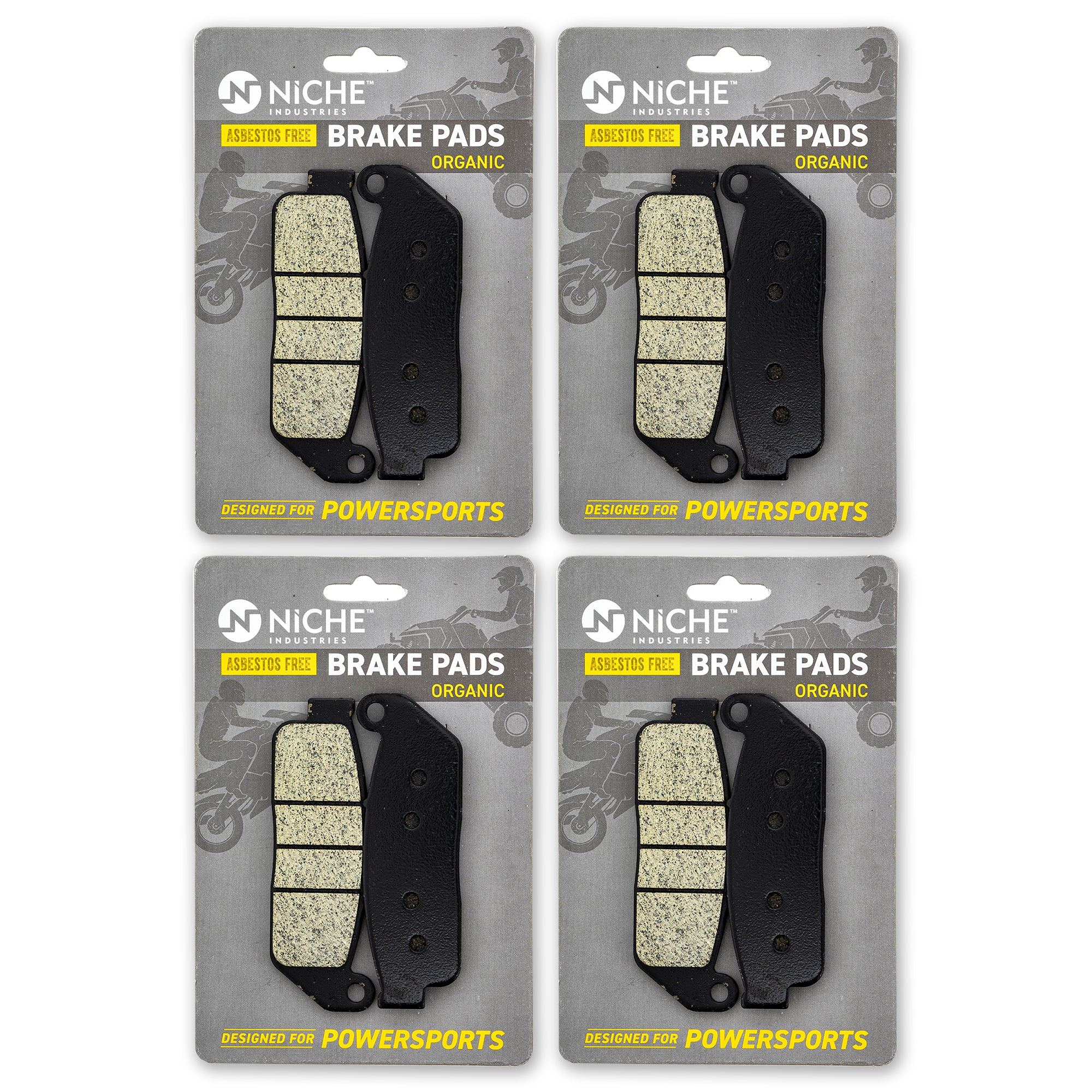 Front Organic Brake Pad Set 4-Pack for Indian Scout 2205849 NICHE 519-KPA2666D