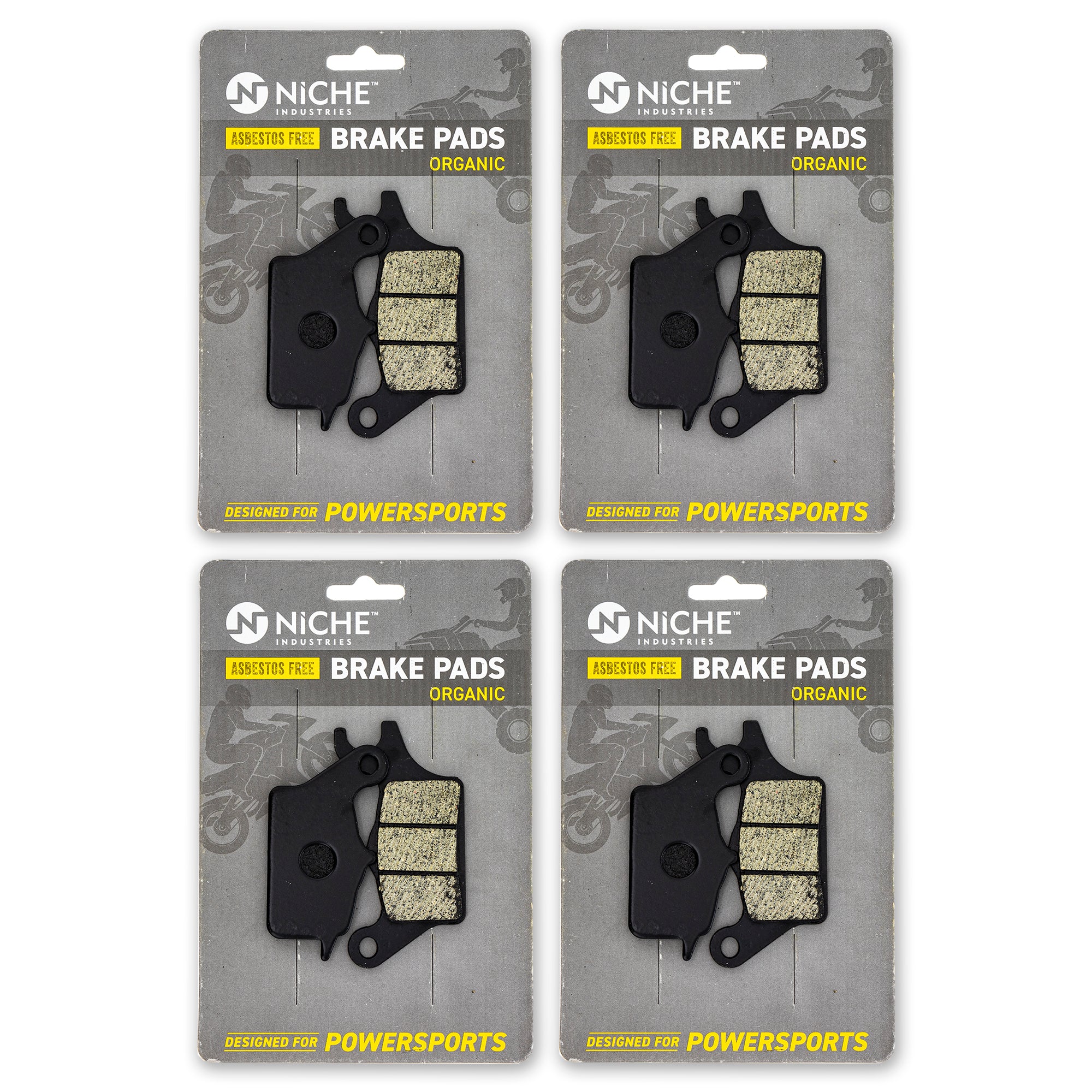 Front Brake Pads Set 4-Pack for Kawasaki Z125 43082-0134 NICHE 519-KPA2668D