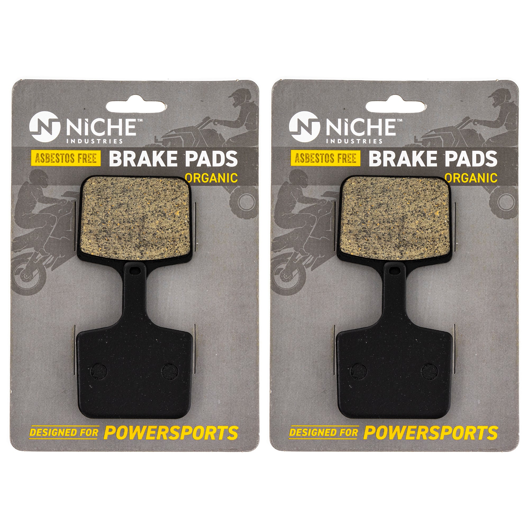 Rear Organic Brake Pad Set 2-Pack for Polaris XC Trail Touring Switchback 2202202 2202203 NICHE 519-KPA2661D