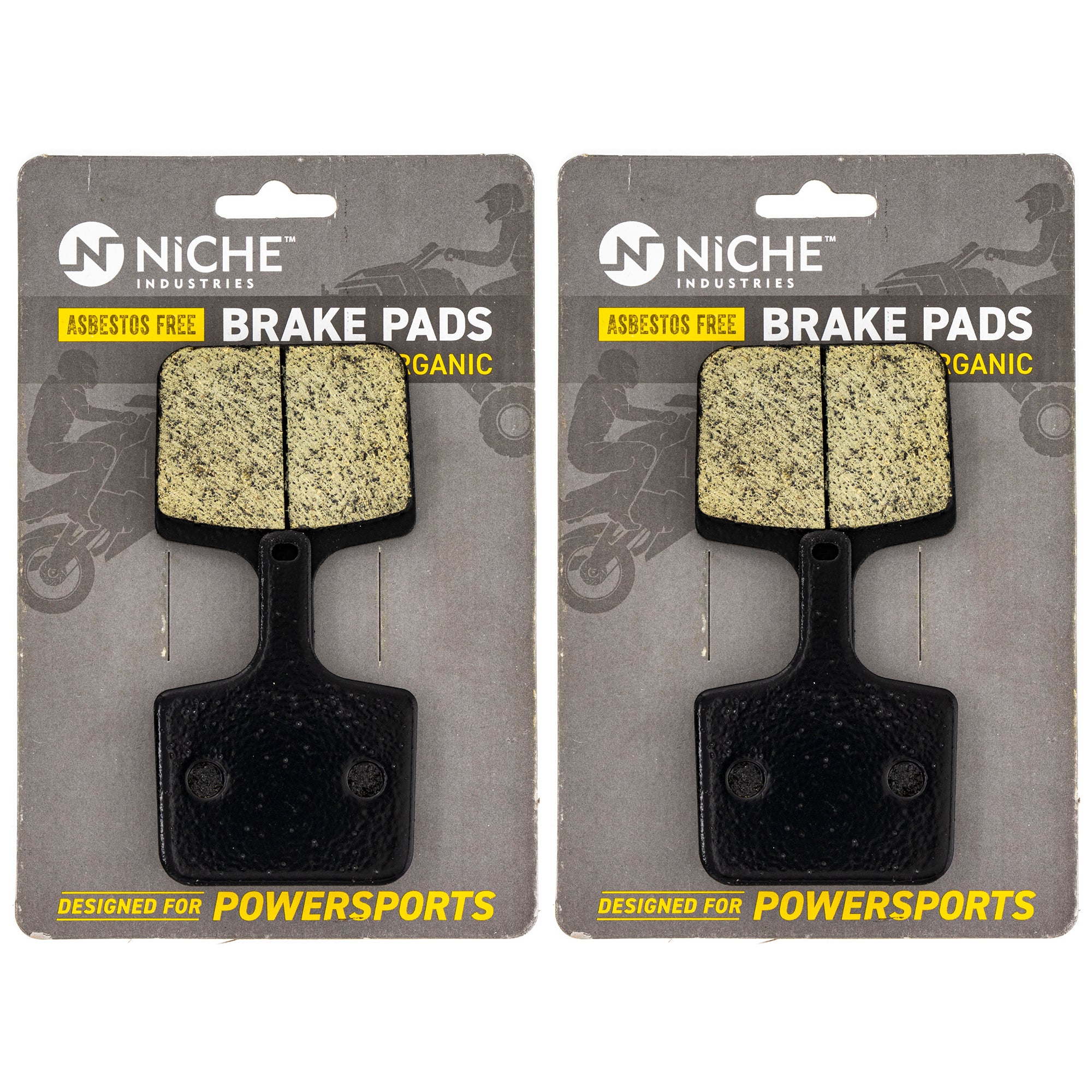 Rear Organic Brake Pad Set 2-Pack for Polaris Voyager Switchback SKS Rush 2205500 NICHE 519-KPA2673D