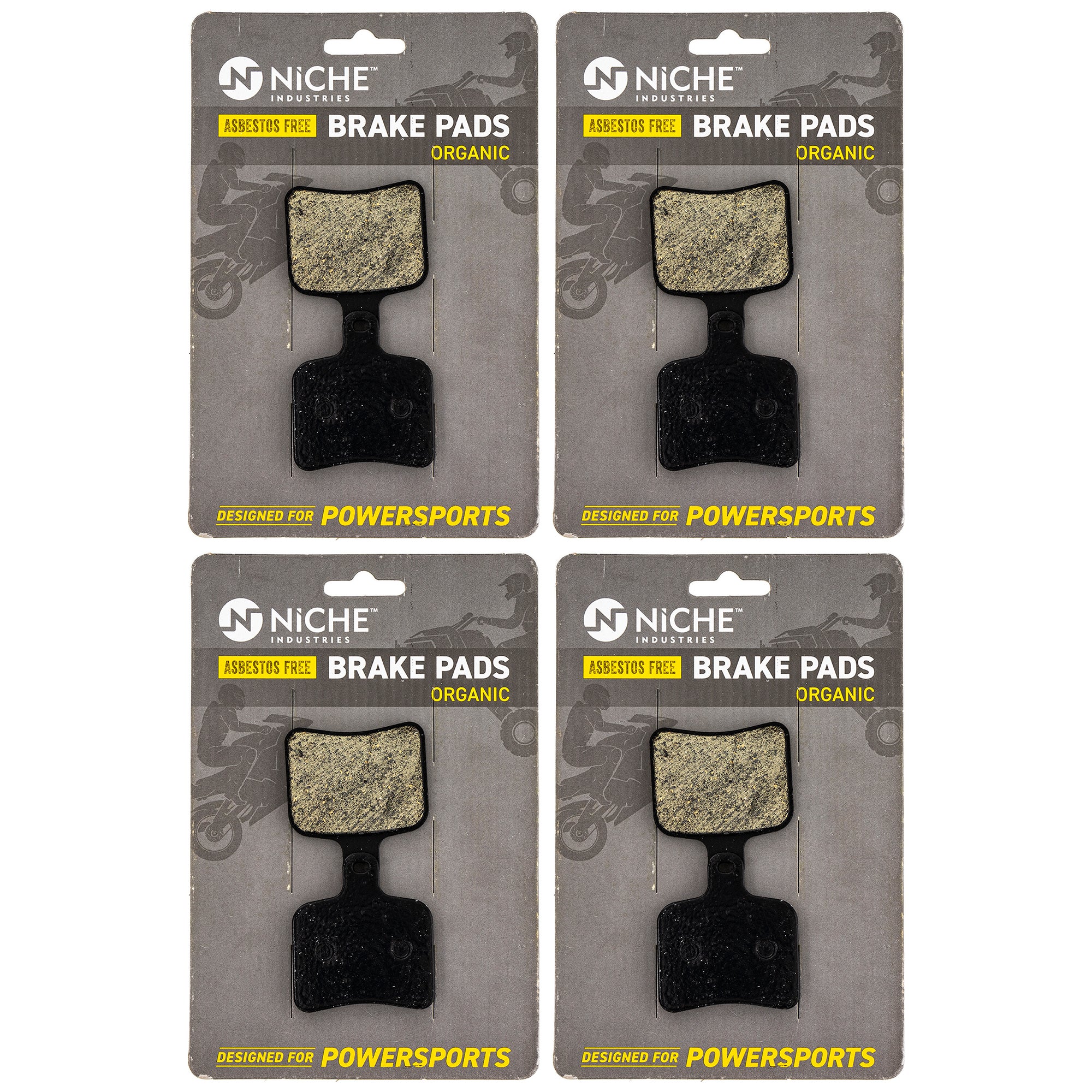 Rear Brake Pads Set 4-Pack for Polaris SKS RMK Pro 2206462 2205920 NICHE 519-KPA2675D