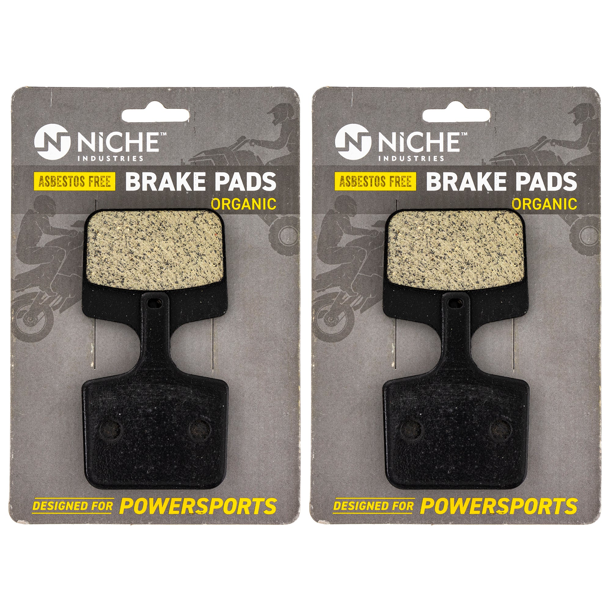 Rear Organic Brake Pad Set 2-Pack for Polaris WideTrak 2203532 NICHE 519-KPA2676D