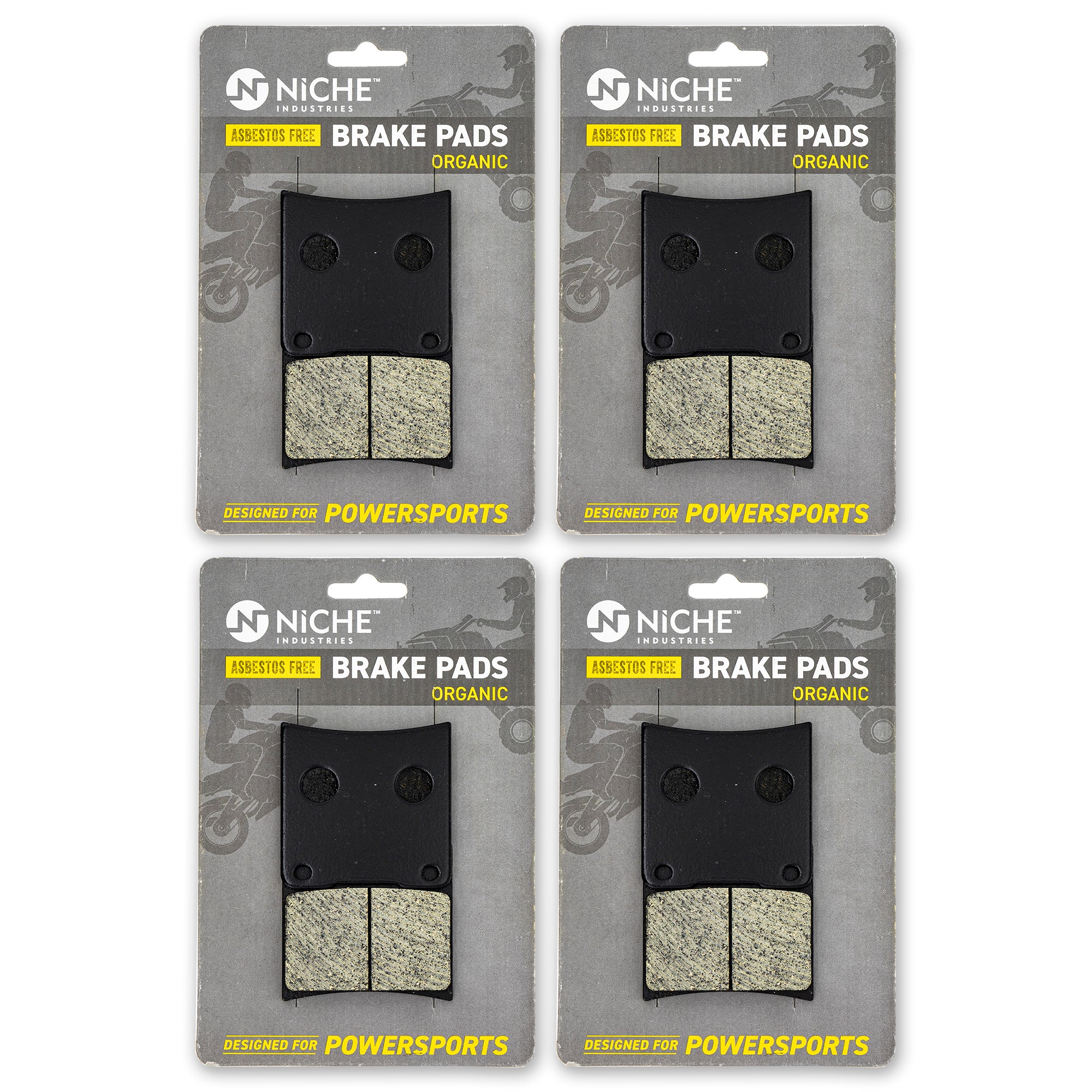 Front Organic Brake Pad Set 4-Pack for zOTHER Katana 59100-38890 NICHE 519-KPA2678D
