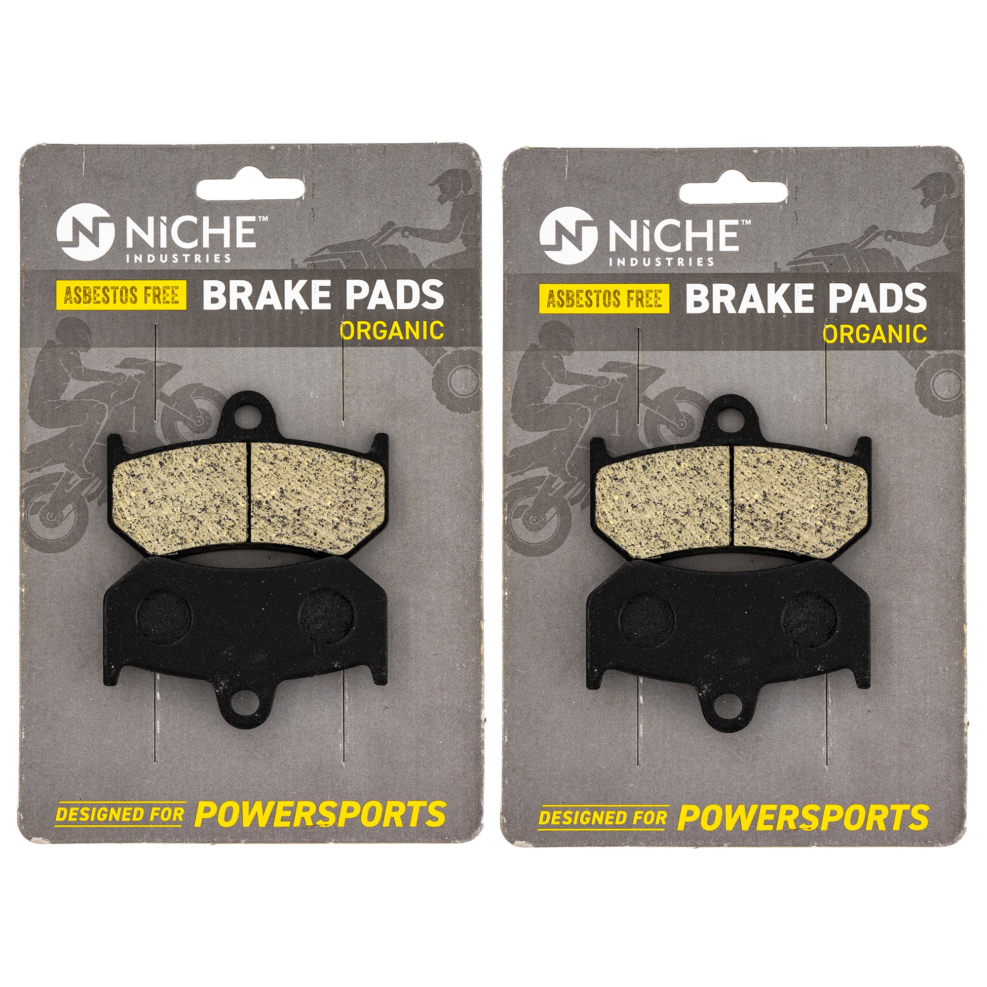 Rear Organic Brake Pad Set 2-Pack for zOTHER Yamaha VK RX1 RX RS 8FU-W0046-01-00 NICHE 519-KPA2670D