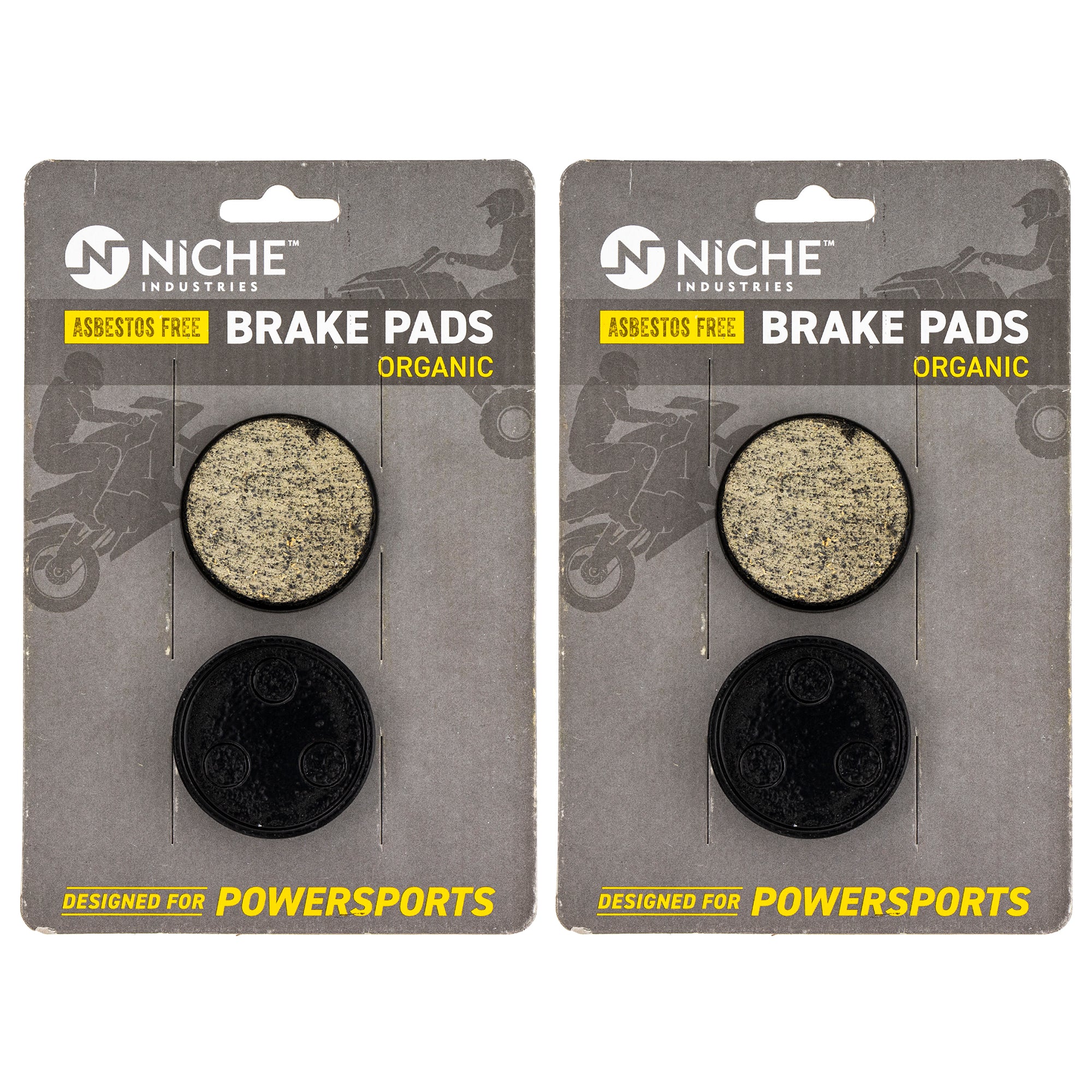 Rear Organic Brake Pad Set 2-Pack for zOTHER Yamaha Arctic Cat Textron XLV VMax VK540 NICHE 519-KPA2671D