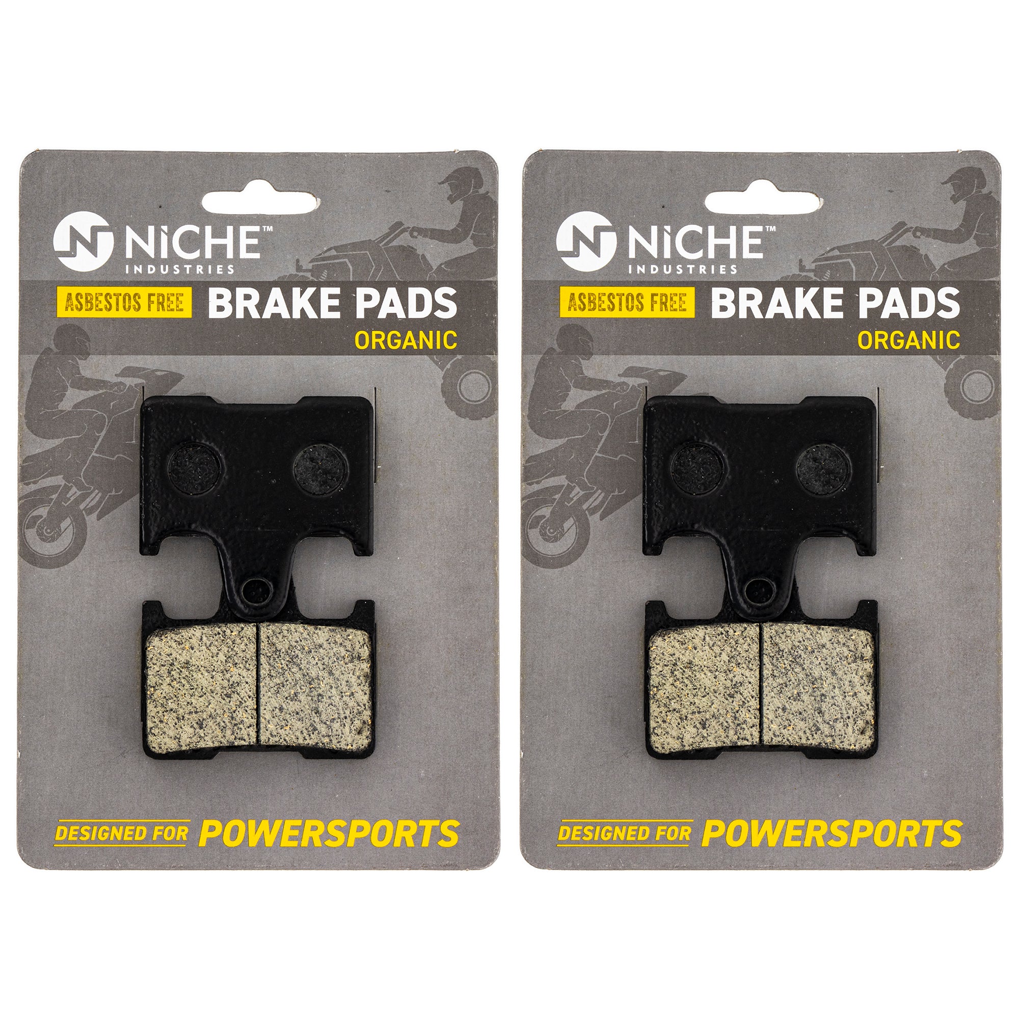 Rear Organic Brake Pad Set 2-Pack for zOTHER Yamaha VK RX1 RX RS 8FA-W0046-01-00 NICHE 519-KPA2682D
