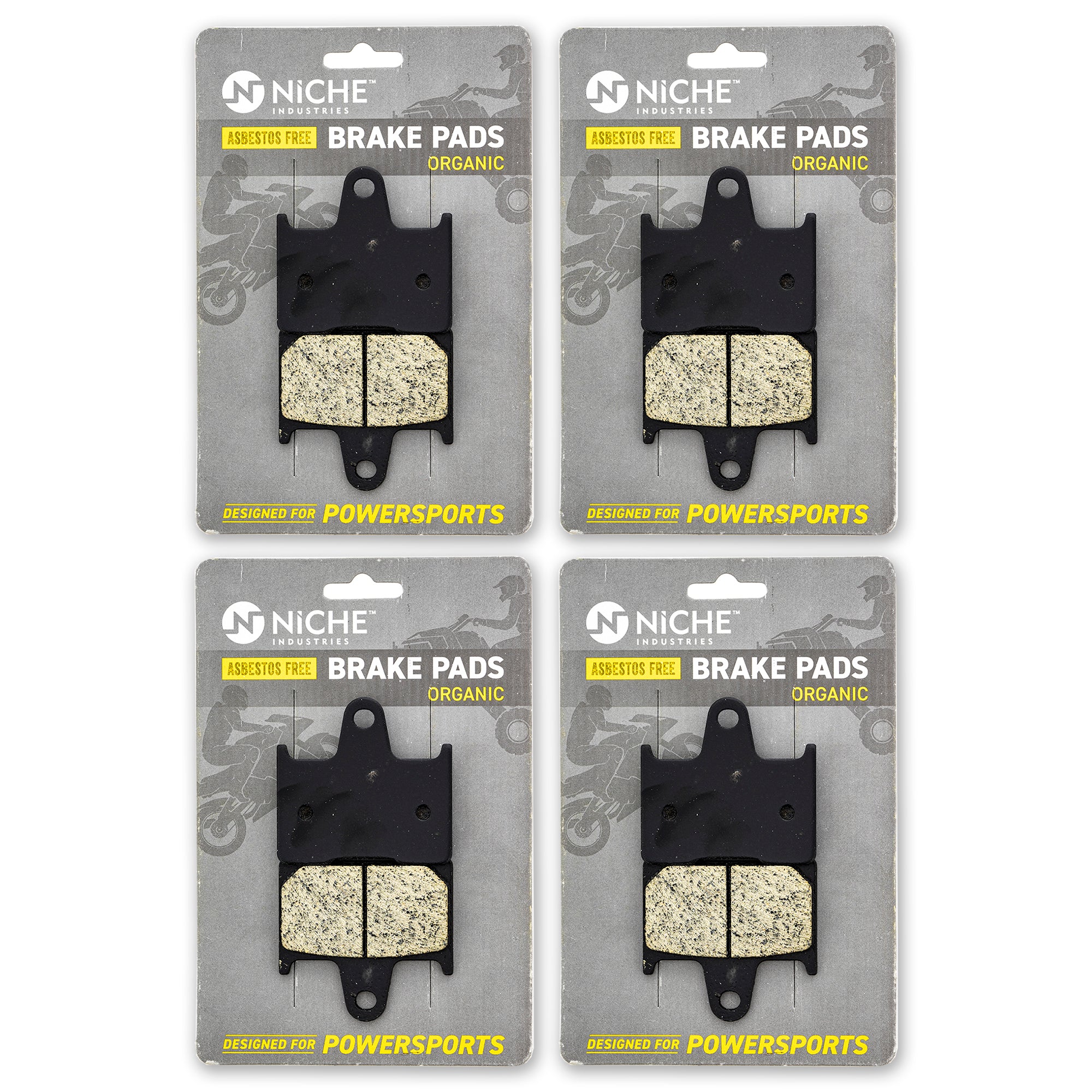 Rear Organic Brake Pad Set 4-Pack for zOTHER Yamaha VMax Venture SX700 SX600 NICHE 519-KPA2683D
