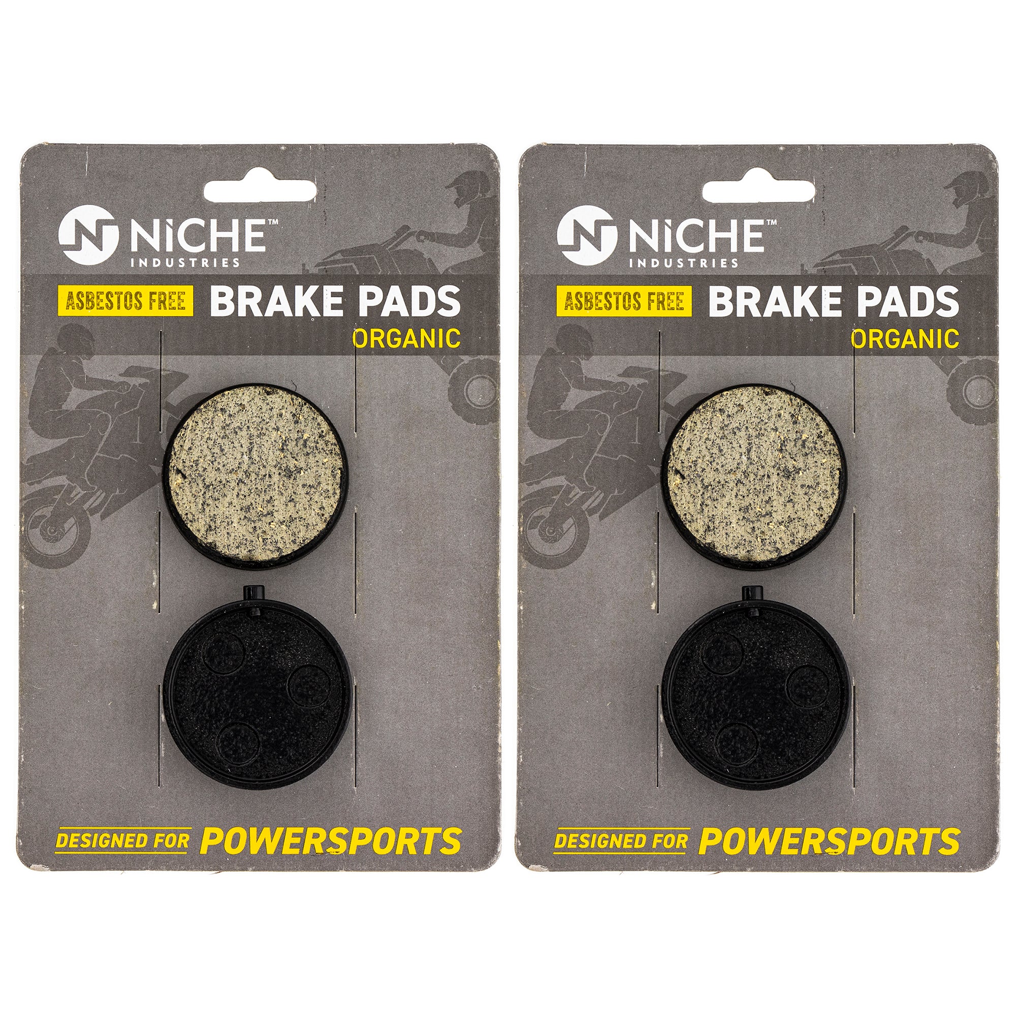 Organic Brake Pad Set 2-Pack for zOTHER Yamaha VK540 Venture SR540 Phazer 89J-25911-00-00 NICHE 519-KPA2684D