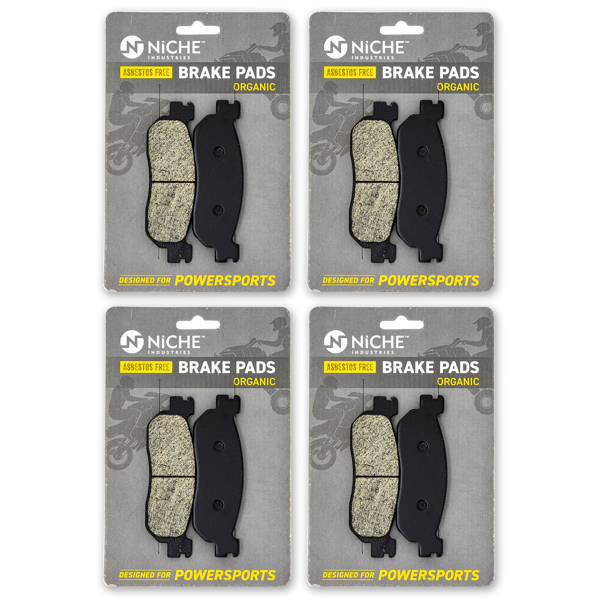 Front Brake Pads Set 4-Pack for zOTHER Yamaha XT250 TW200 Serow 3C5-25805-00-00 NICHE 519-KPA2686D