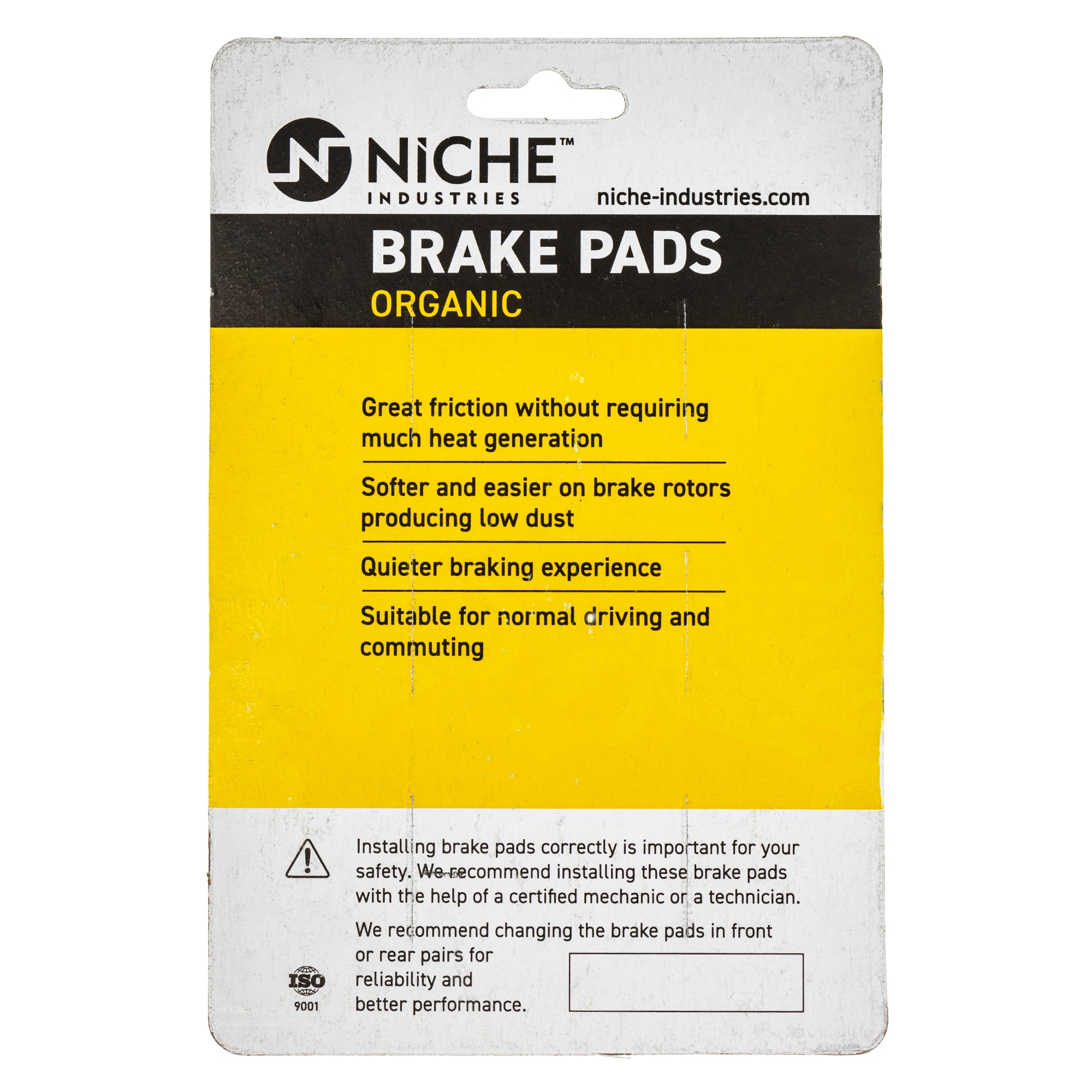 NICHE 519-KPA2689D Rear Organic Brake Pad Set for Yamaha FZ6R