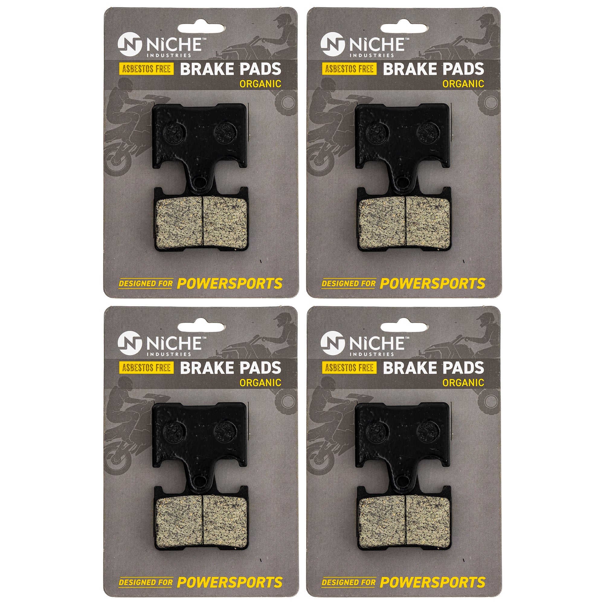 Rear Organic Brake Pad Set 4-Pack for zOTHER Yamaha Venture Phazer 8DJ-W0046-01-00 NICHE 519-KPA2681D