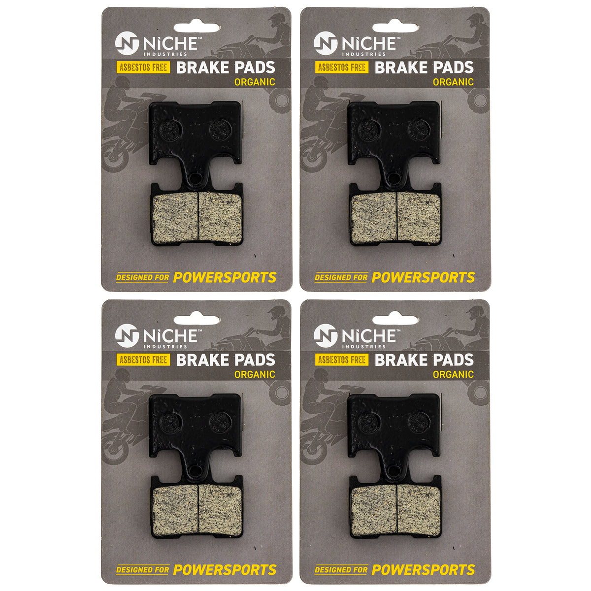 Rear Organic Brake Pad Set 4-Pack for zOTHER Yamaha Venture Phazer 8DJ-W0046-01-00 NICHE 519-KPA2681D