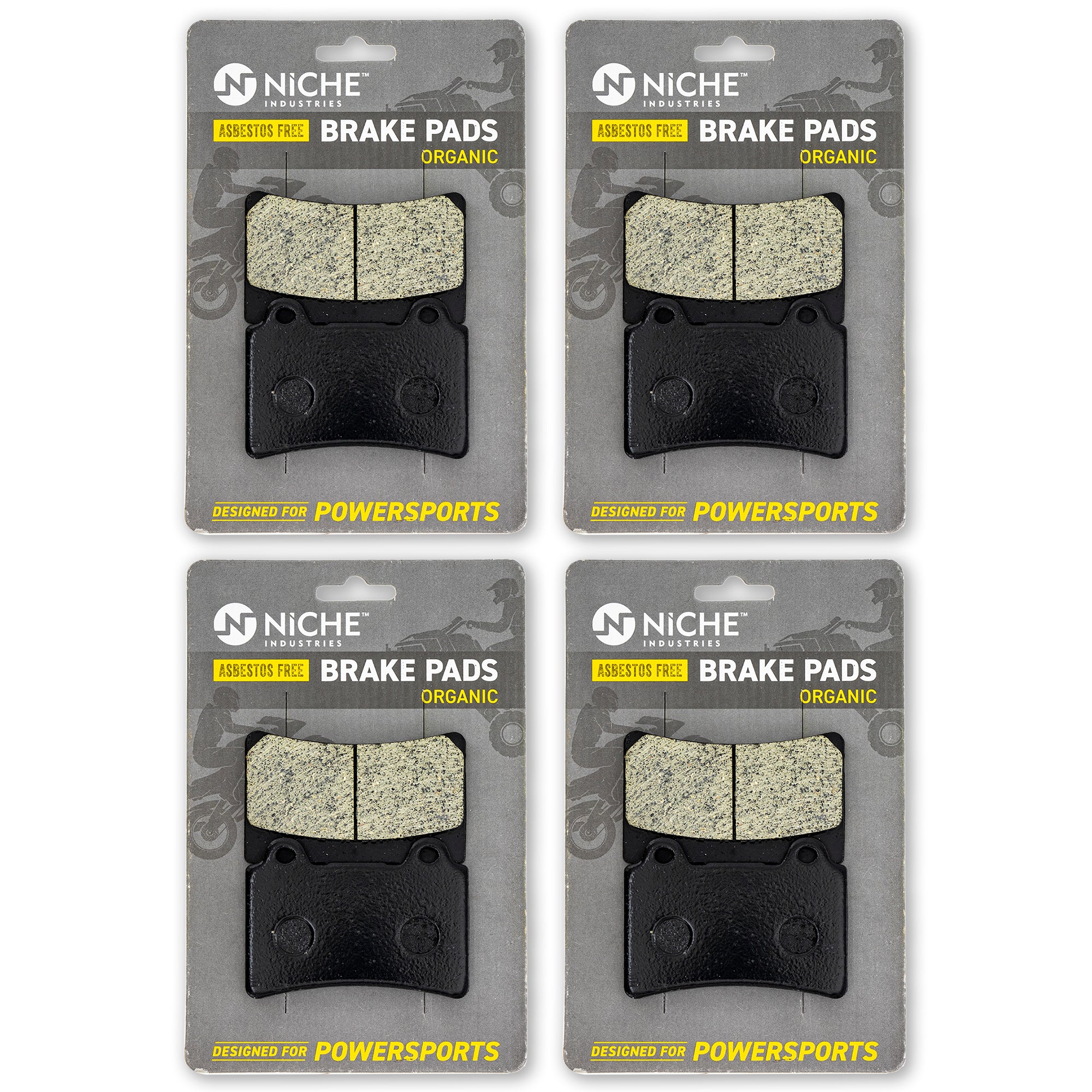 Front Organic Brake Pad Set 4-Pack for zOTHER Yamaha YZ80 YZ100 YSR50 YL2 4NK-W0045-01-00 NICHE 519-KPA2692D