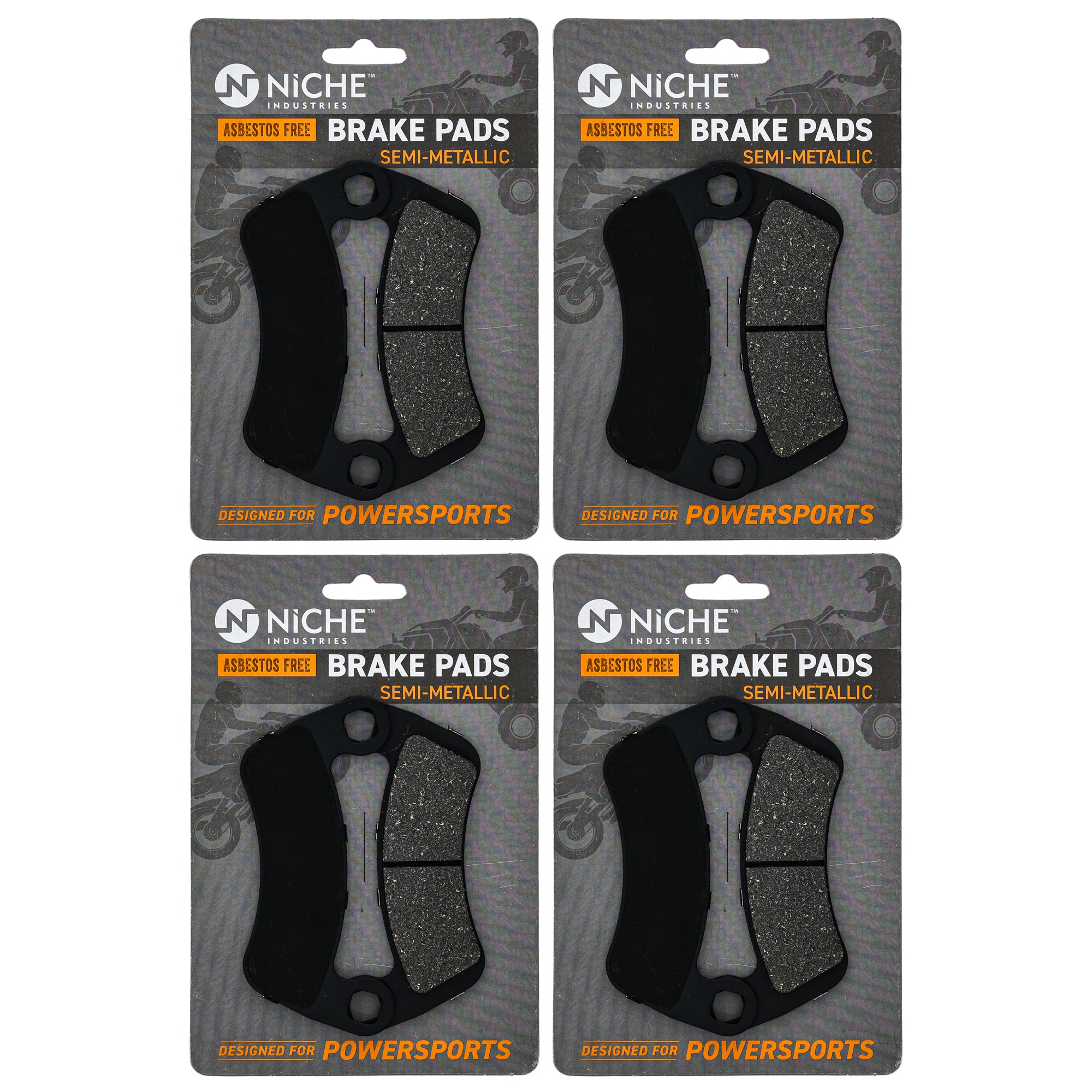 NICHE 519-KPA2696D Brake Pad Set 4-Pack for RZR