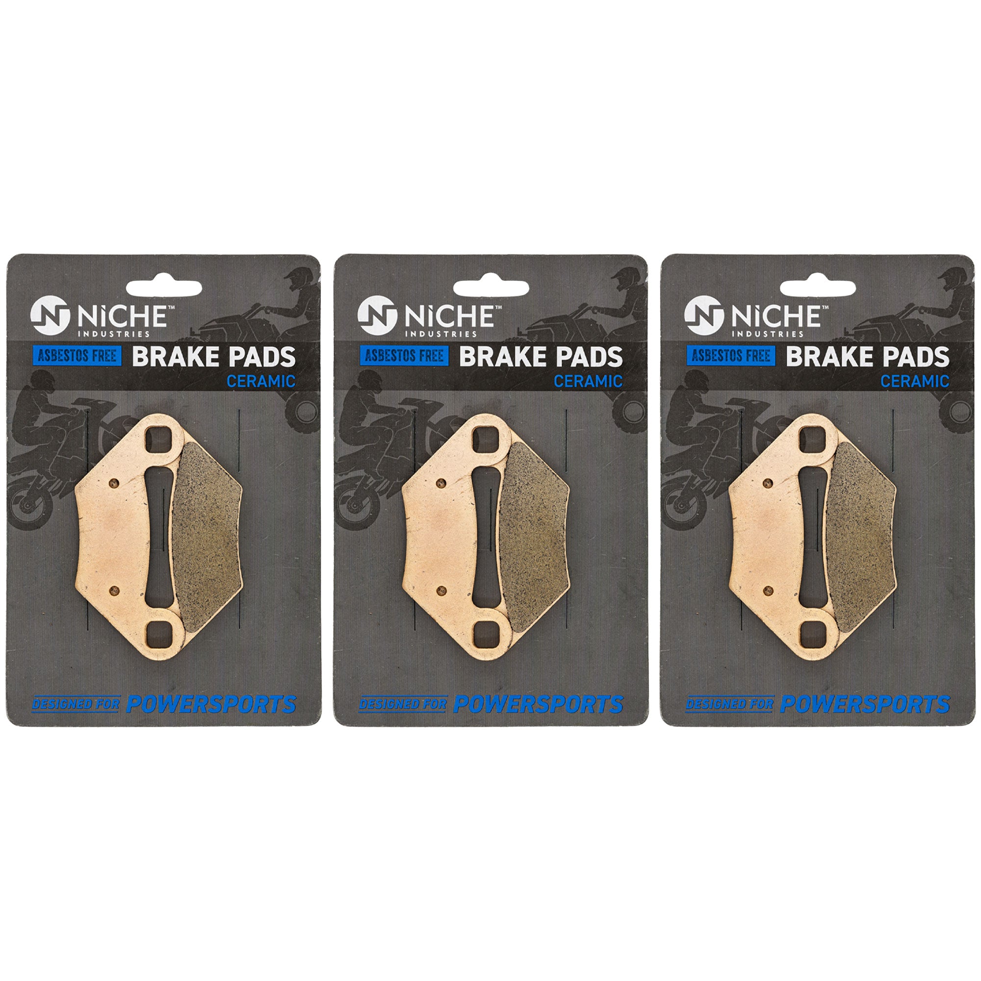 NICHE 519-KPA2724D Brake Pad Set 3-Pack for Sportsman Scrambler
