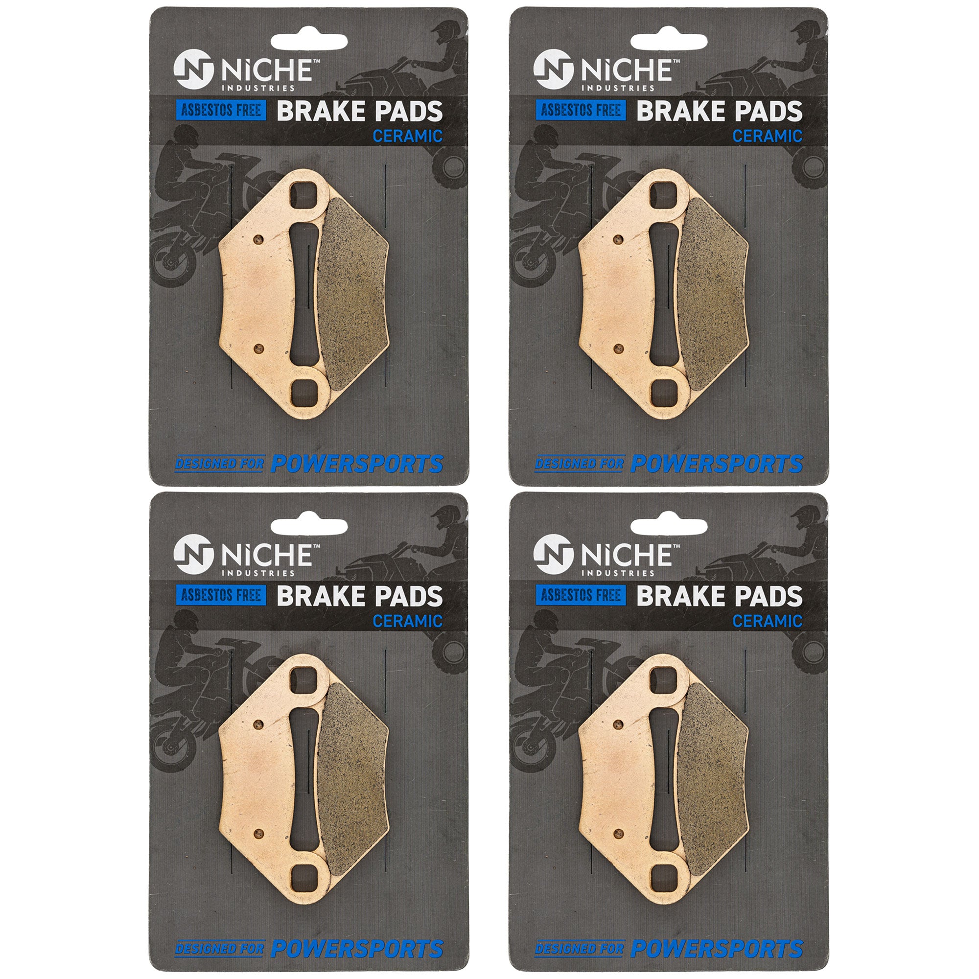 NICHE 519-KPA2724D Brake Pad Set 4-Pack for Sportsman Scrambler