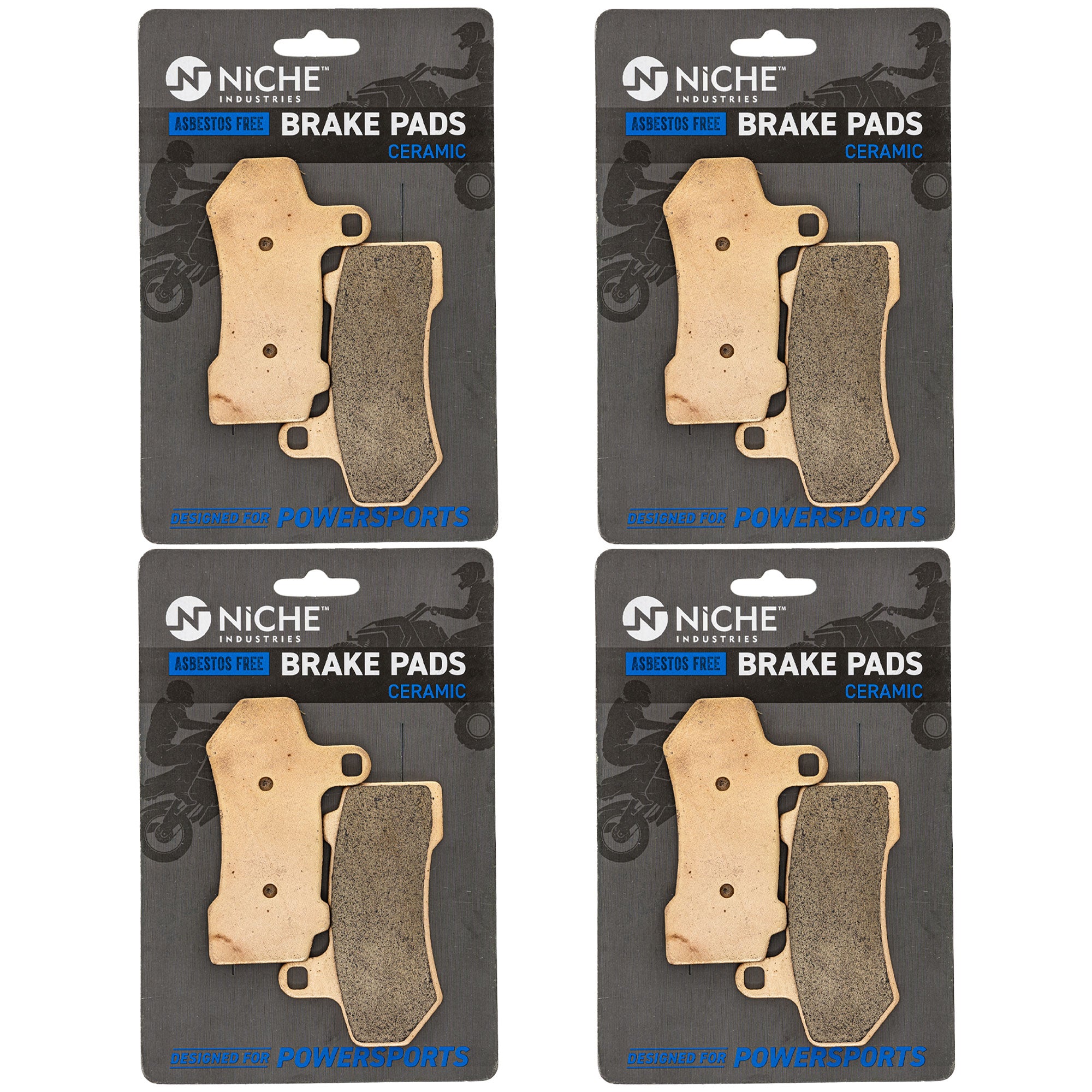 NICHE 519-KPA2729D Brake Pad Set 4-Pack for V-Rod Ultra Tri Street