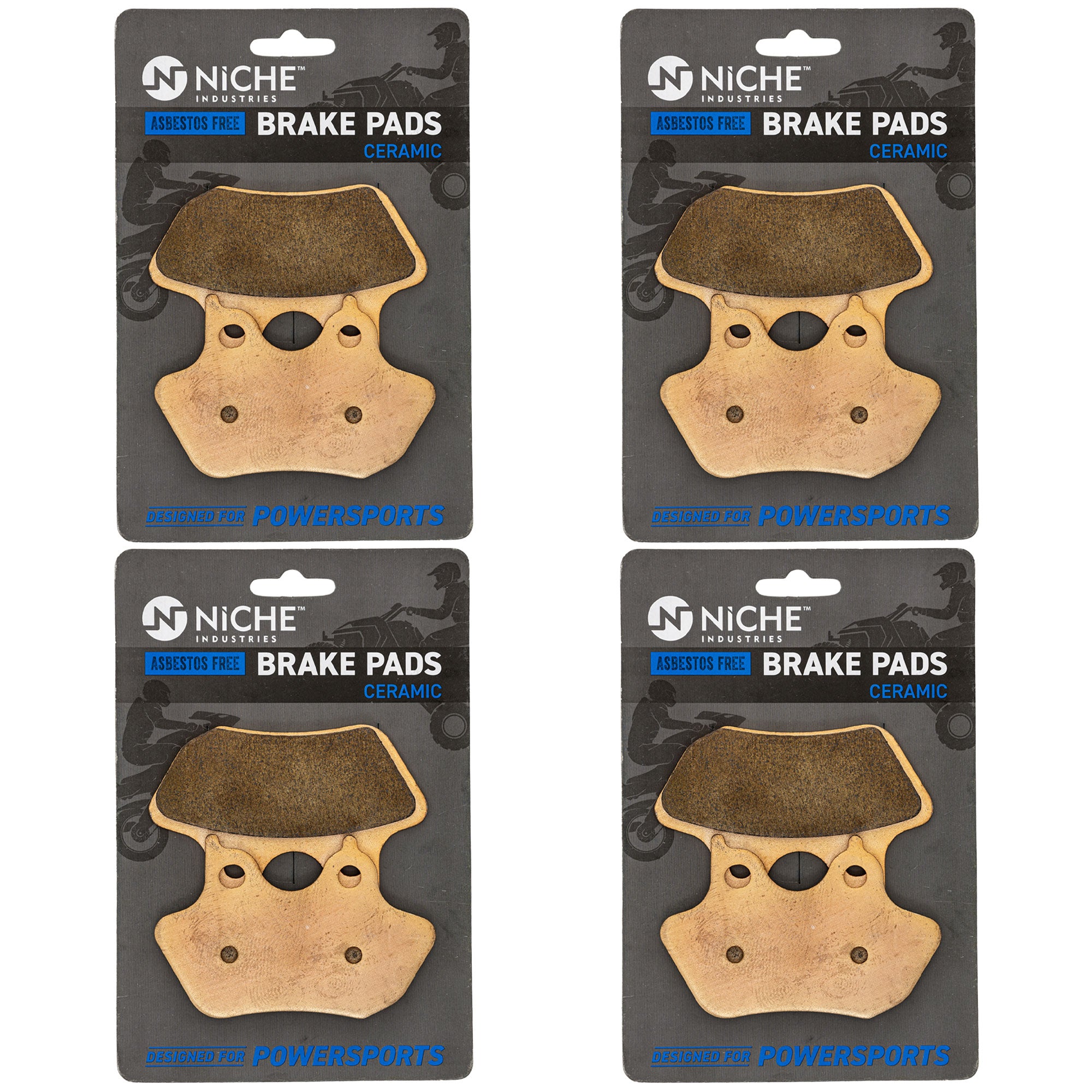 NICHE 519-KPA2720D Brake Pad Set 4-Pack for V-Rod Street Sportster