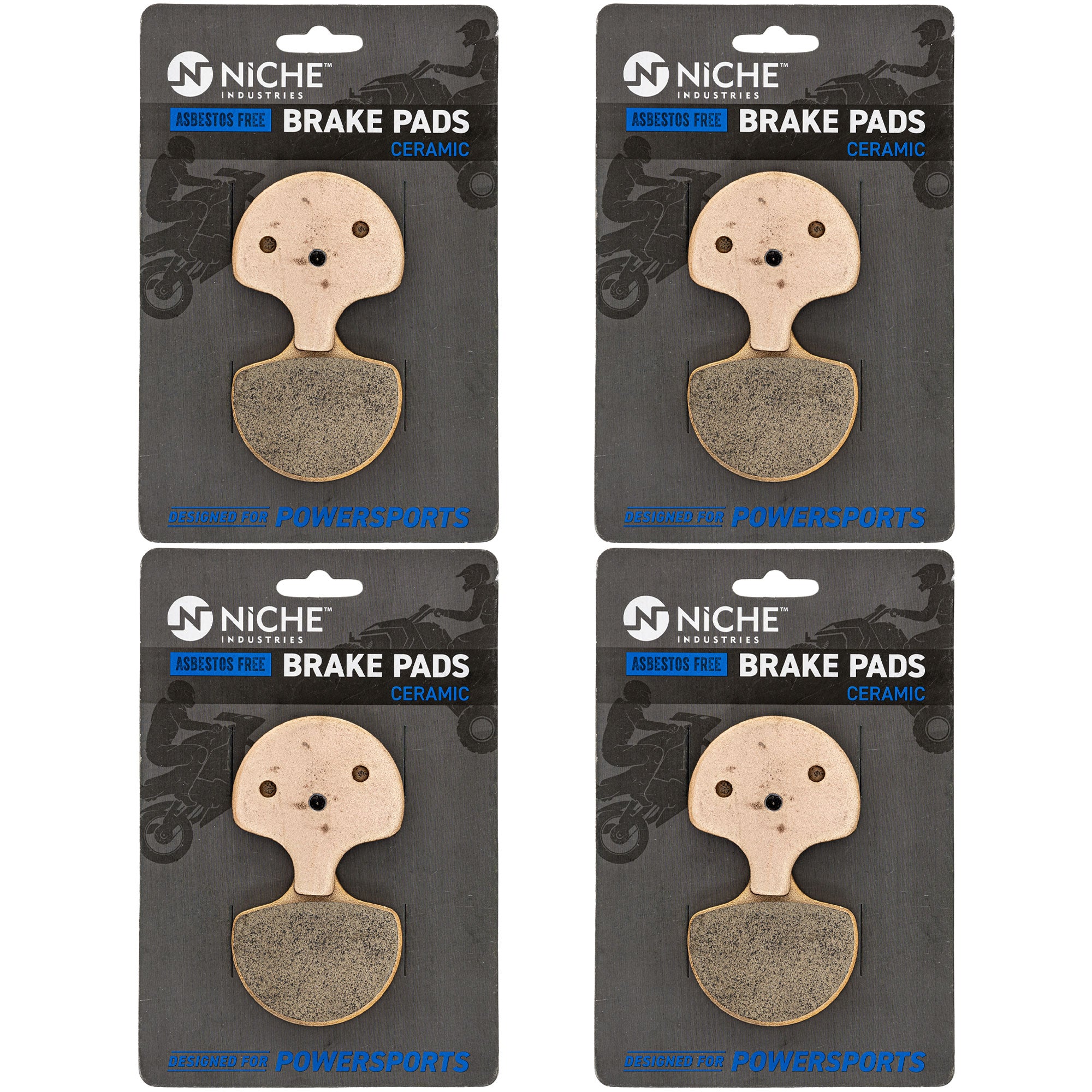 NICHE 519-KPA2733D Brake Pad Set 4-Pack for XR1000 XLX Tour Sportster