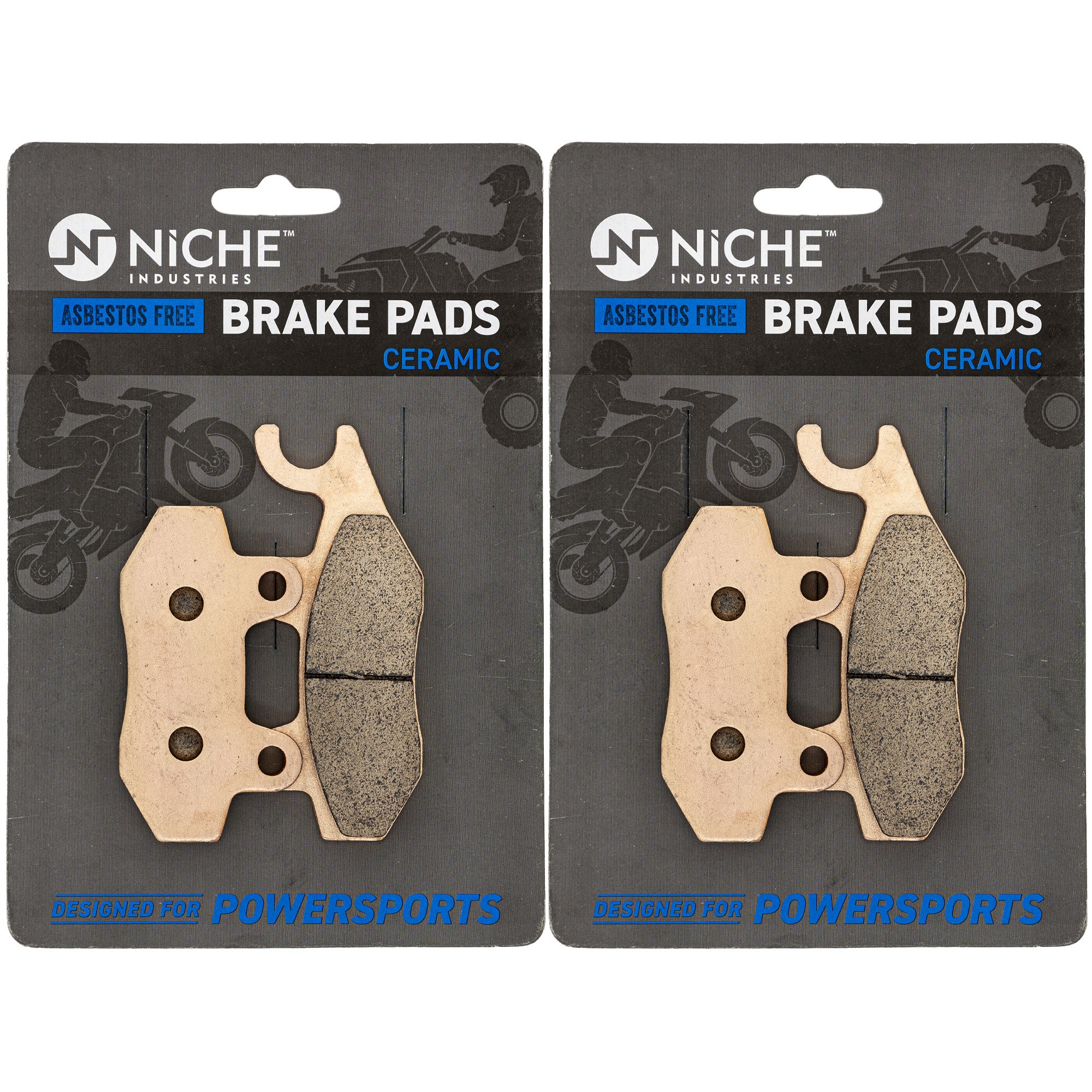 NICHE 519-KPA2741D Brake Pad Set 2-Pack for Z400 Ninja KLR650