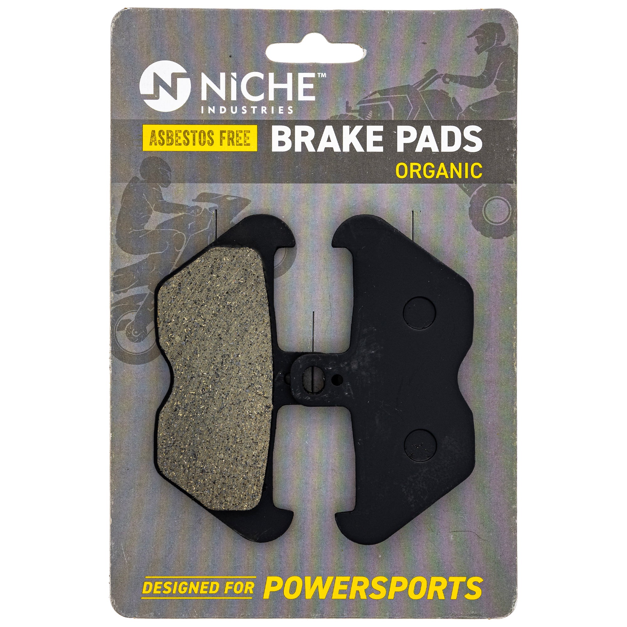 NICHE 519-KPA2756D Front Organic Brake Pad Set 2-Pack for R850R