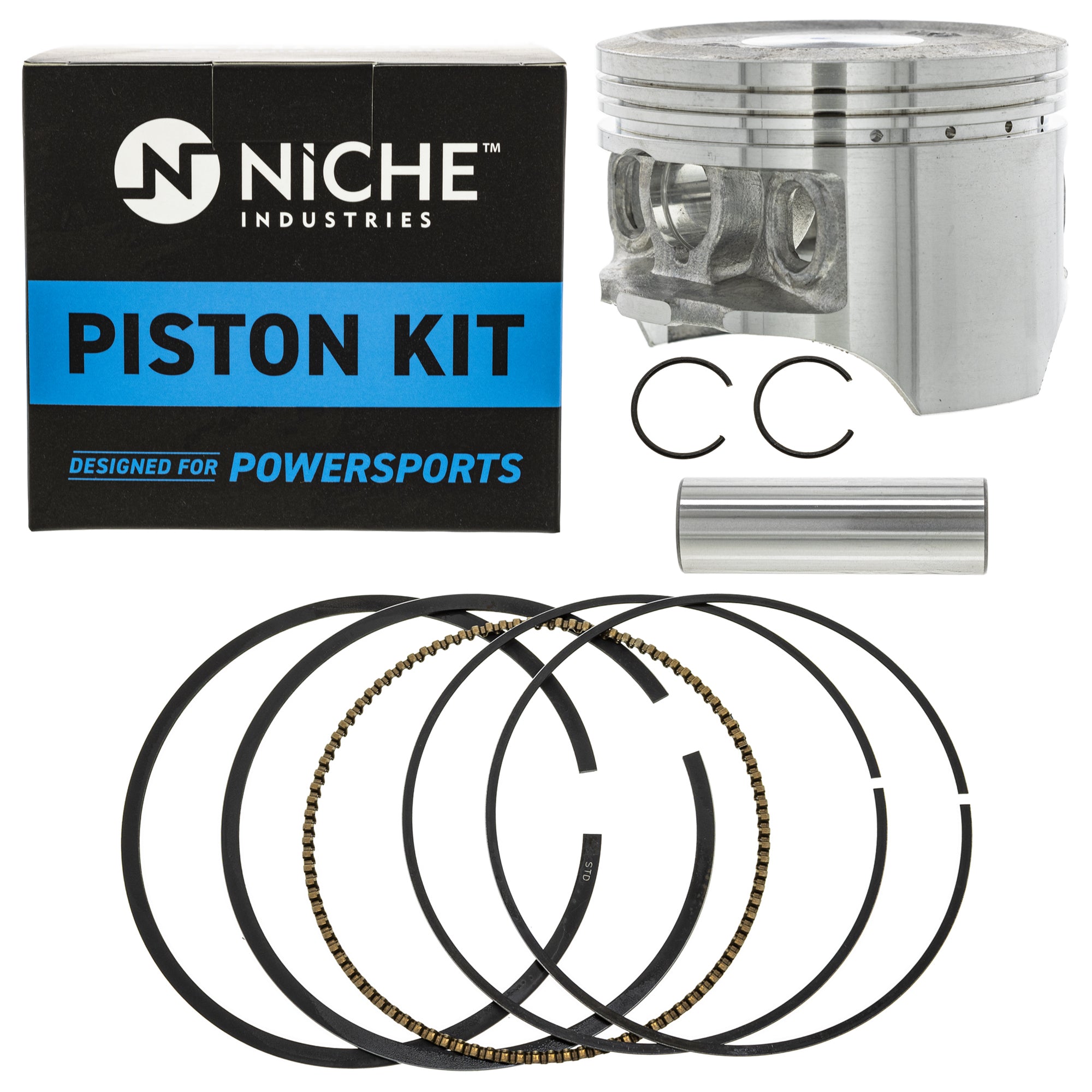 Piston Kit for Honda FourTrax 13103-HN5-670 13102-HN5-670 13101-HN5-670 13011-HN5-671 NICHE 519-KPS2238T