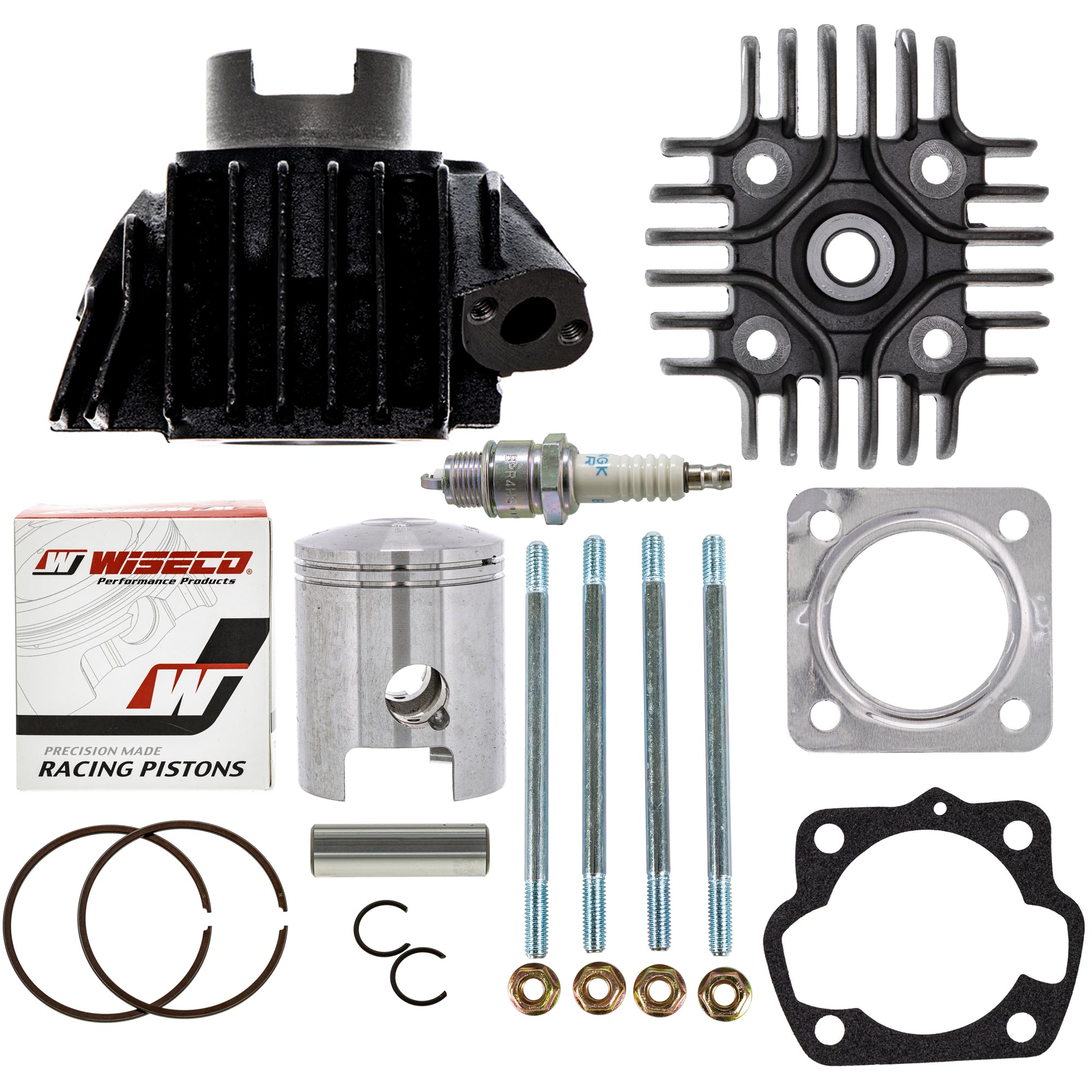Cylinder Head Piston Gasket Stud Spark Plug Kit for zOTHER Suzuki Kawasaki KDX50 NICHE MK1012038