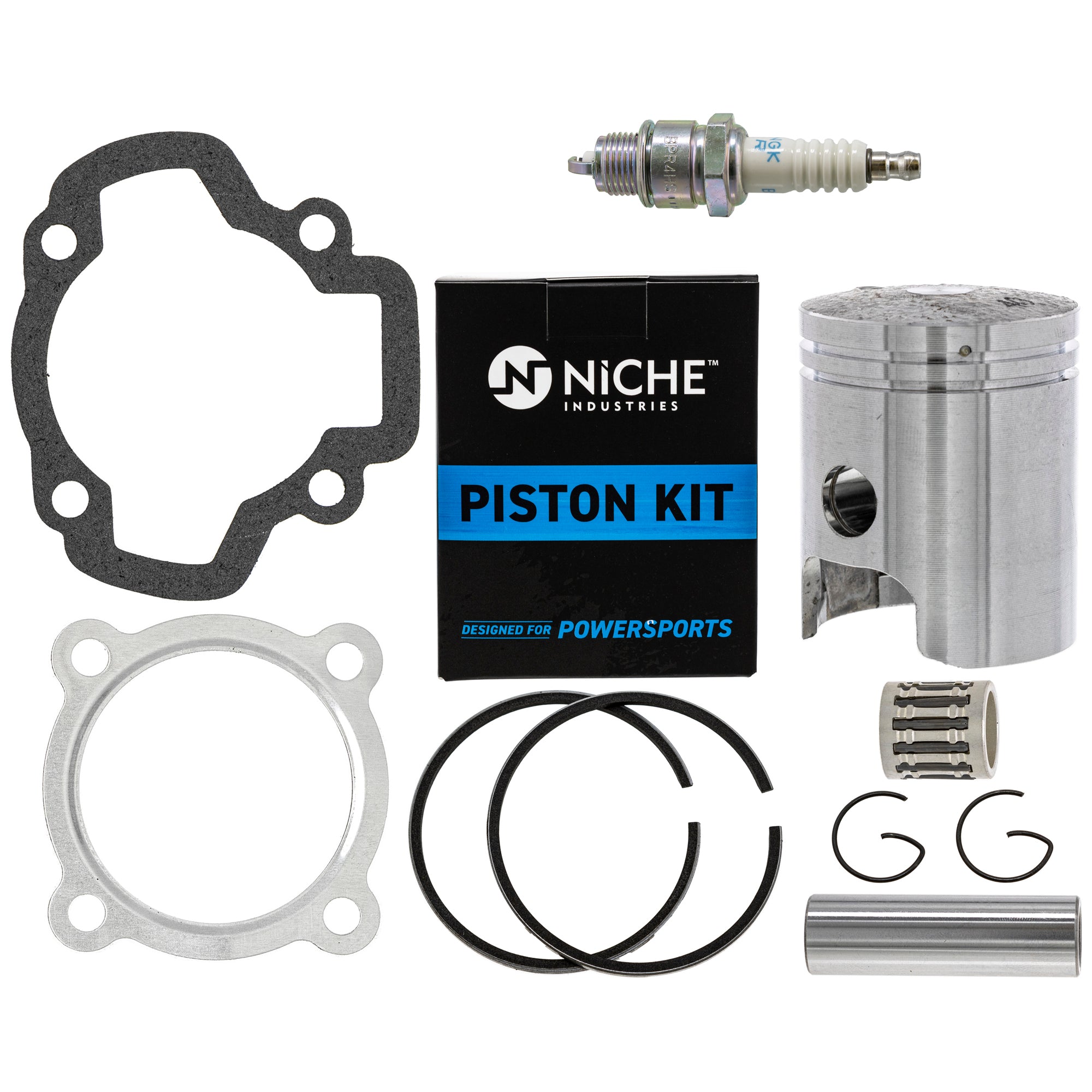 Gasket Piston Rings Spark Plug Kit for Yamaha QT50 517-11181-01-00 3PT-11351-00-00 NICHE MK1001134