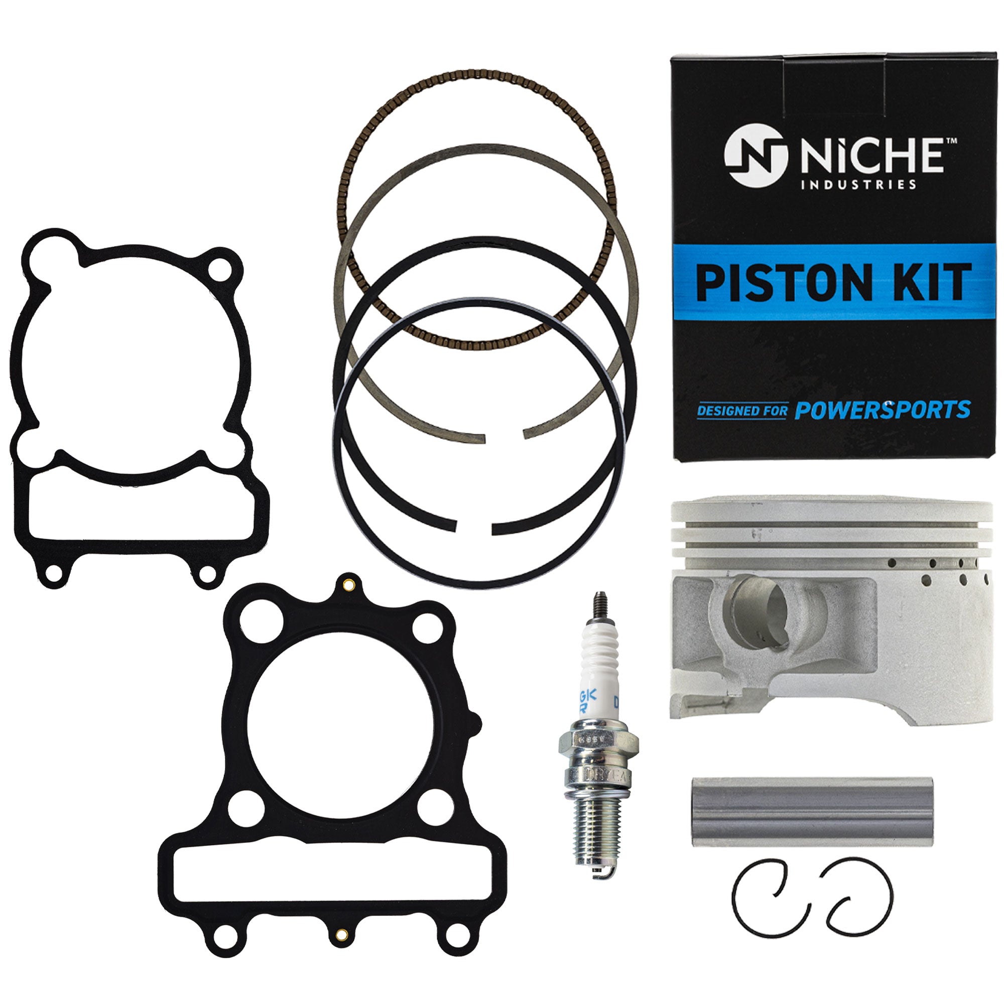 Piston Ring Gasket Spark Plug Kit for zOTHER Yamaha Tri Timberwolf Moto Bear NICHE MK1001149