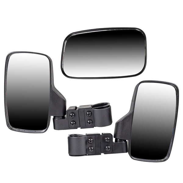 Black Break Away Side & Rear View Mirror Polaris Can-Am | NICHE PARTS