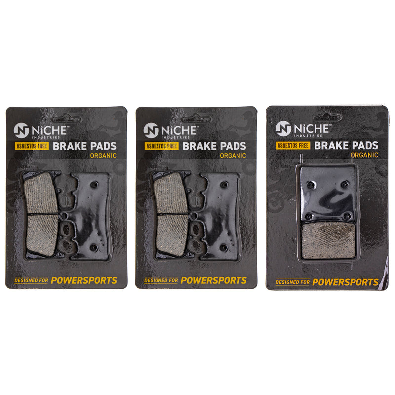 Brake Pad Kit Front/Rear for Kawasaki ZRX1200R ZRX1100 Ninja 43082-1200 43082-1257 NICHE MK1002449